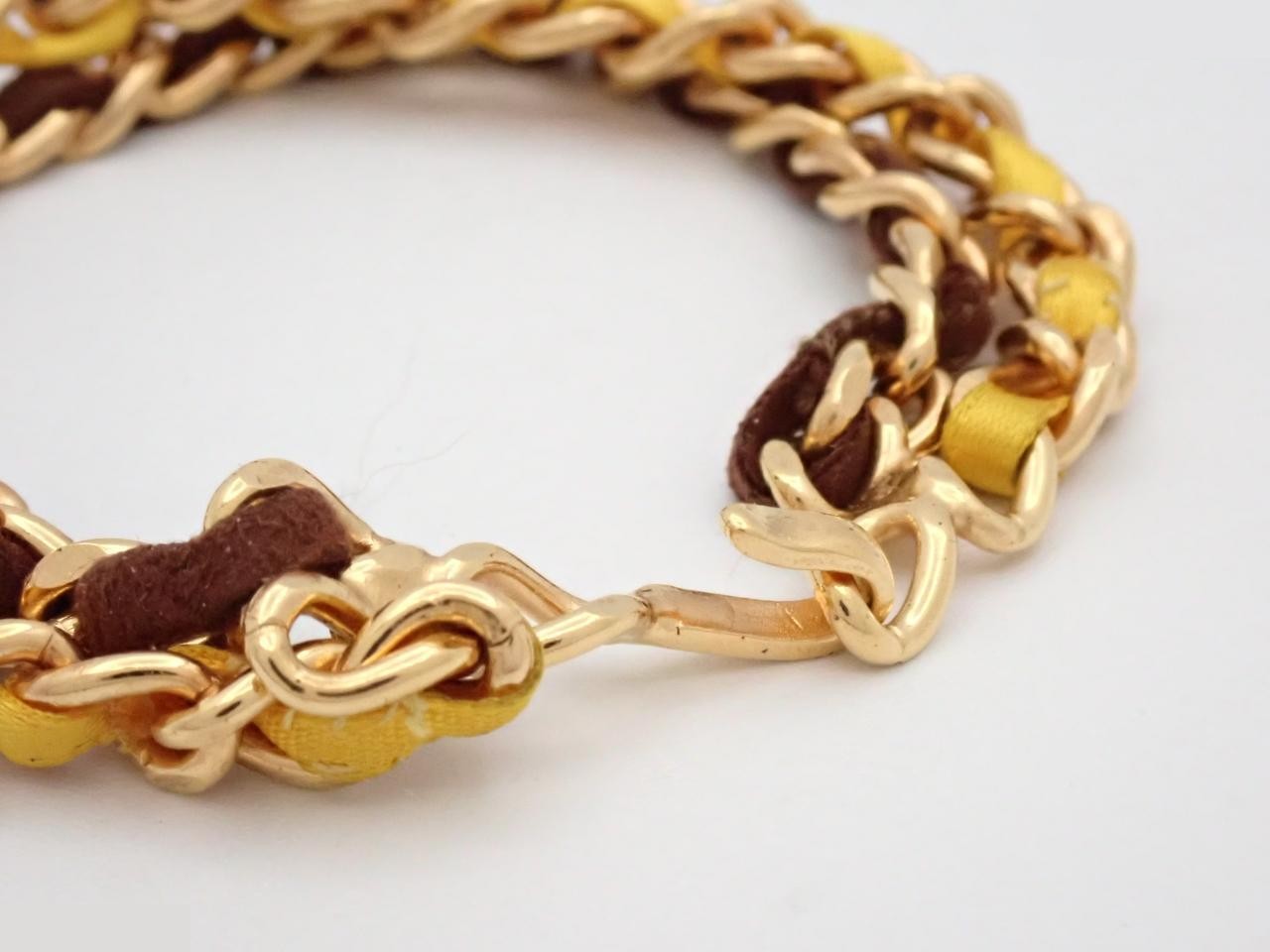 Coco Bambi Charm Bracelet, Brown/Yellow, Wrist Circumference Approx. 18cm — view 3