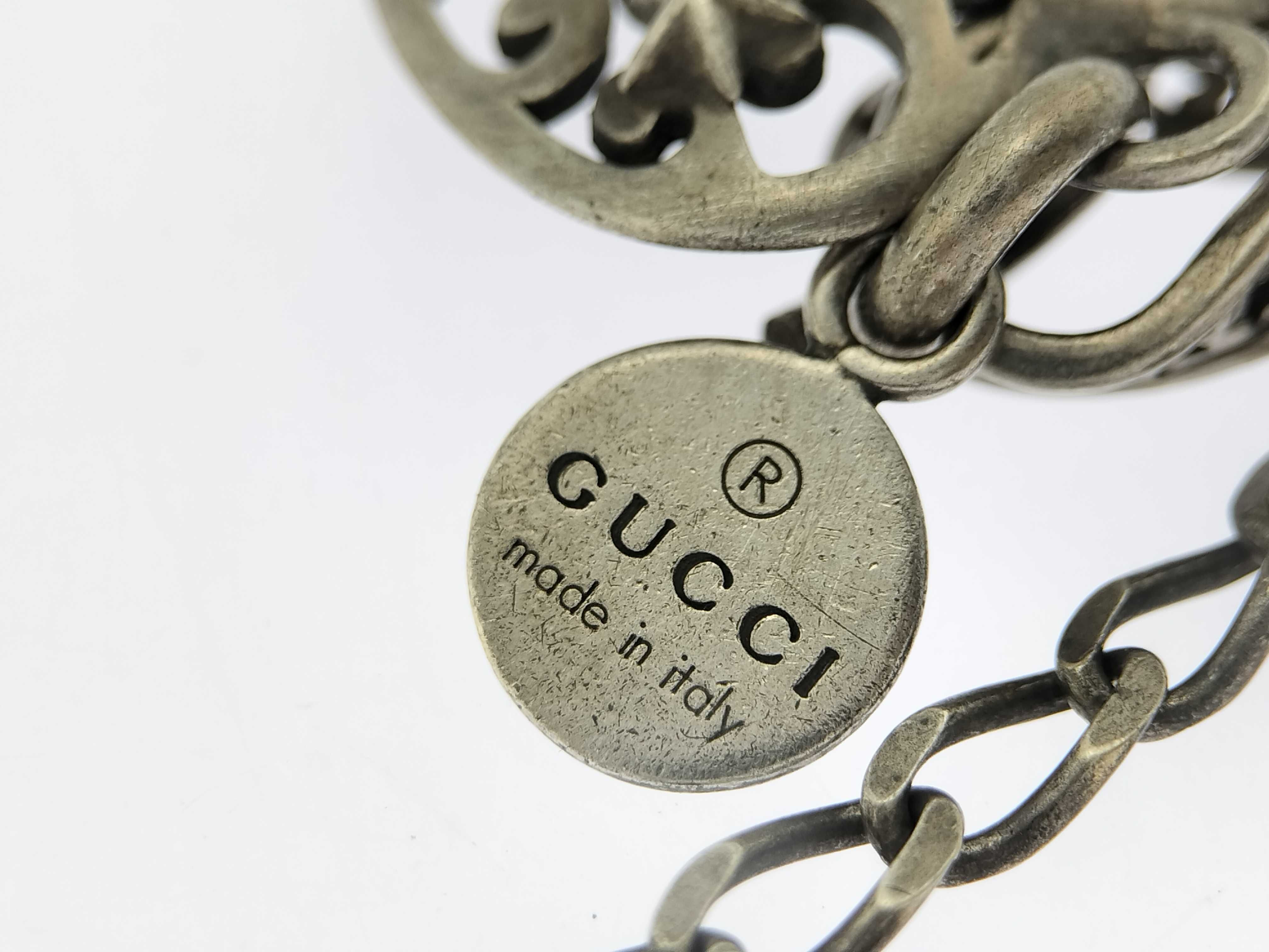Old Gucci Crest Heart Necklace Pendant 925 Necklace — view 8