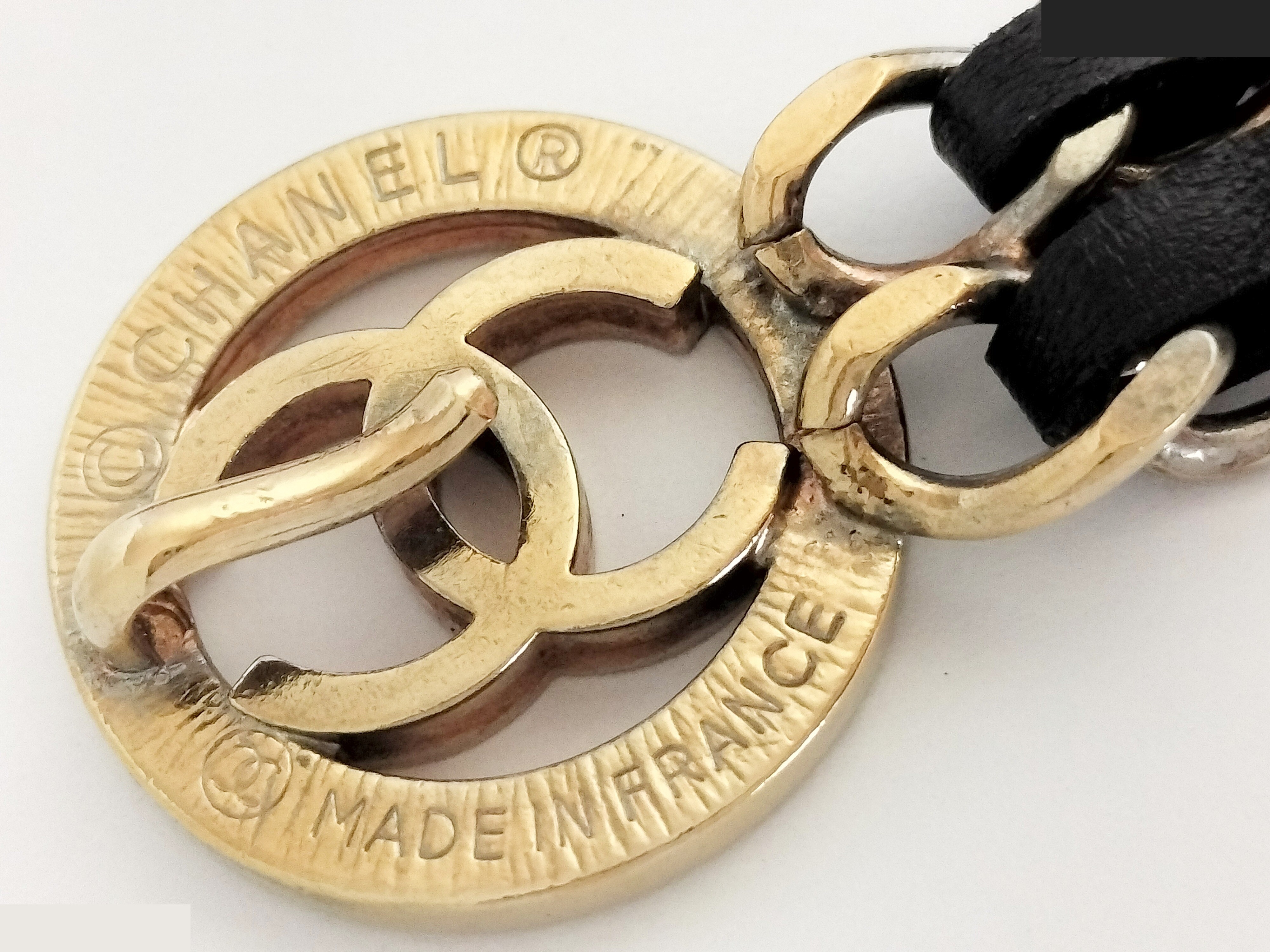 Coco Leather Gold Chain Belt, Total Length Approx. 70cm — view 2