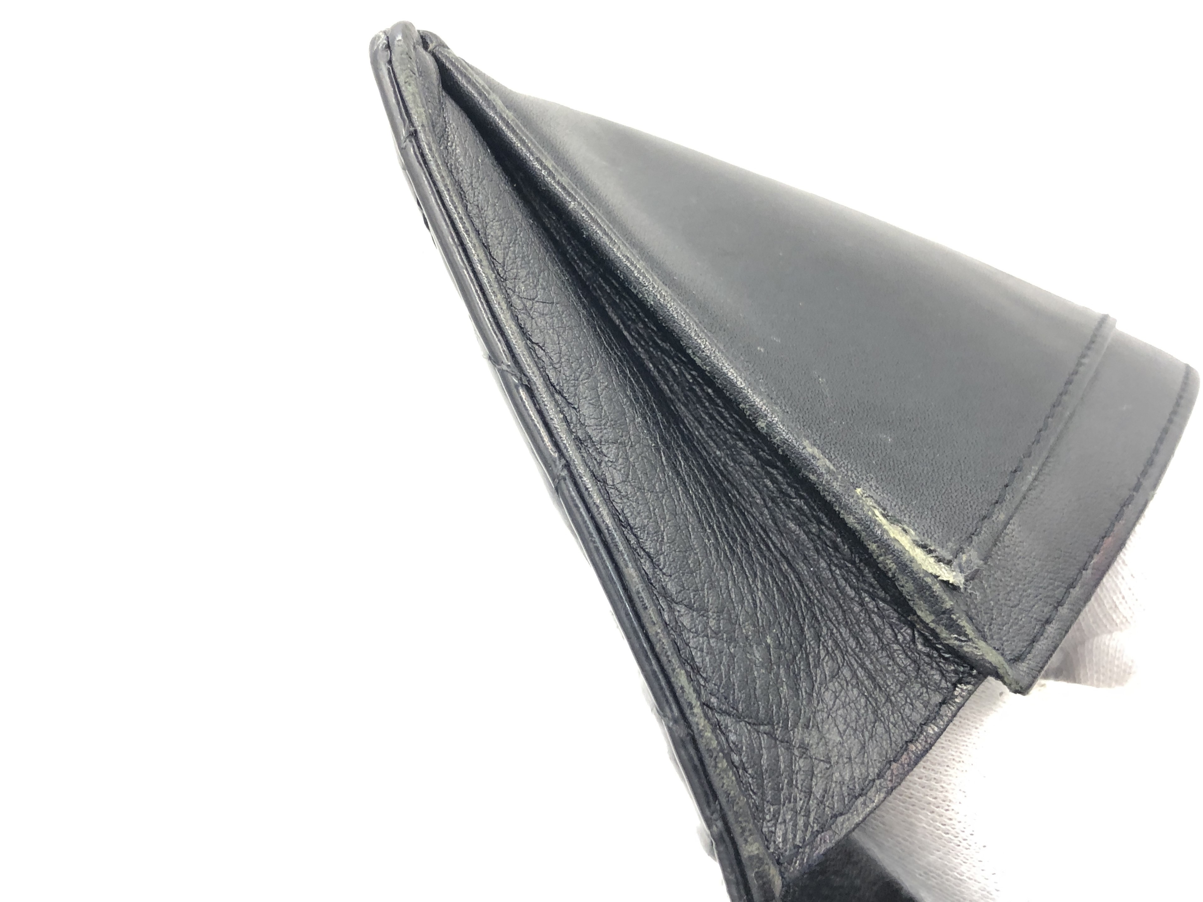 Matelassé Brilliant Coco Mark Bi-fold Long Wallet, Patent Leather, Black — view 10