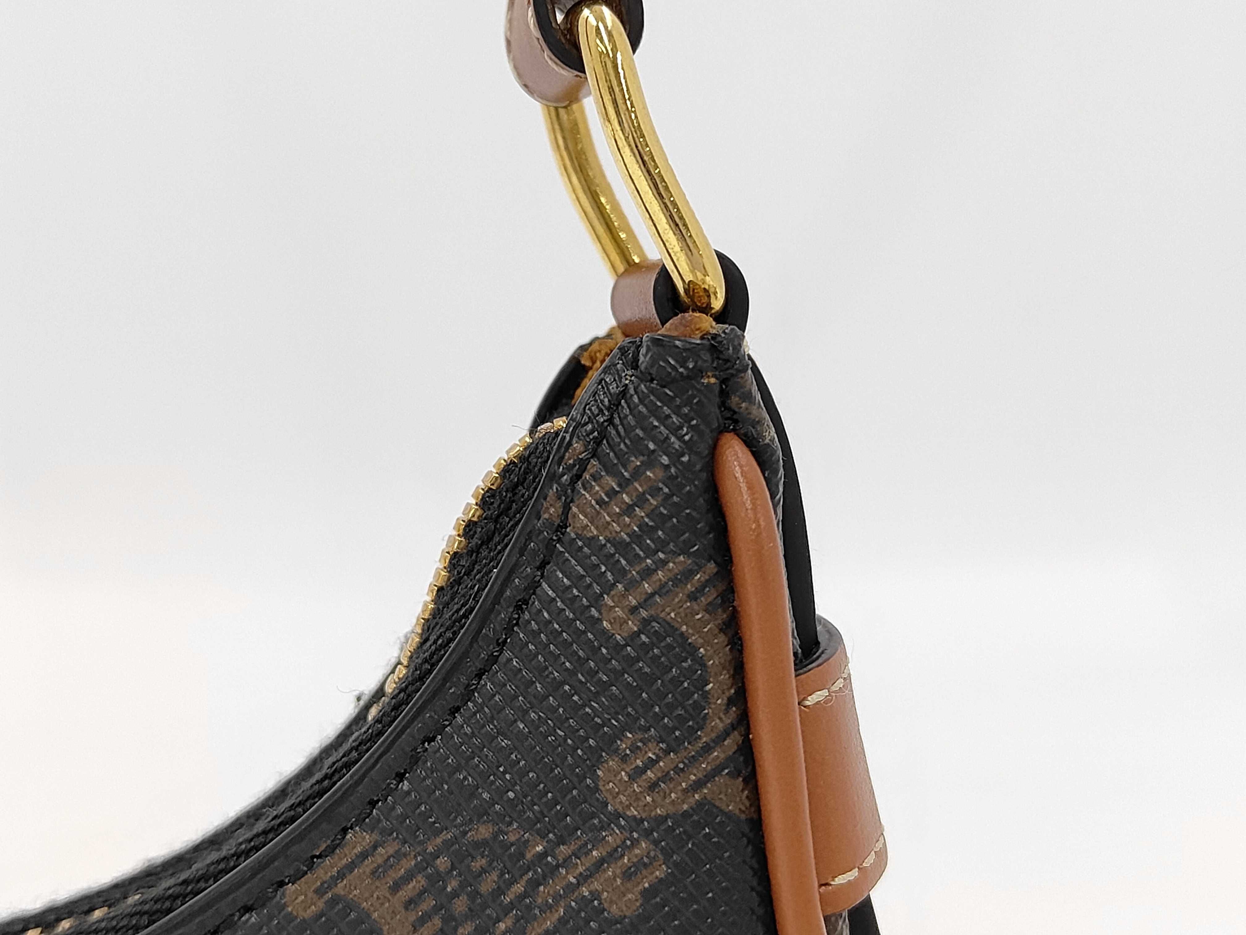 Triomphe Mini Ava PVC x Leather Shoulder Bag Brown Shoulder Bag — view 3