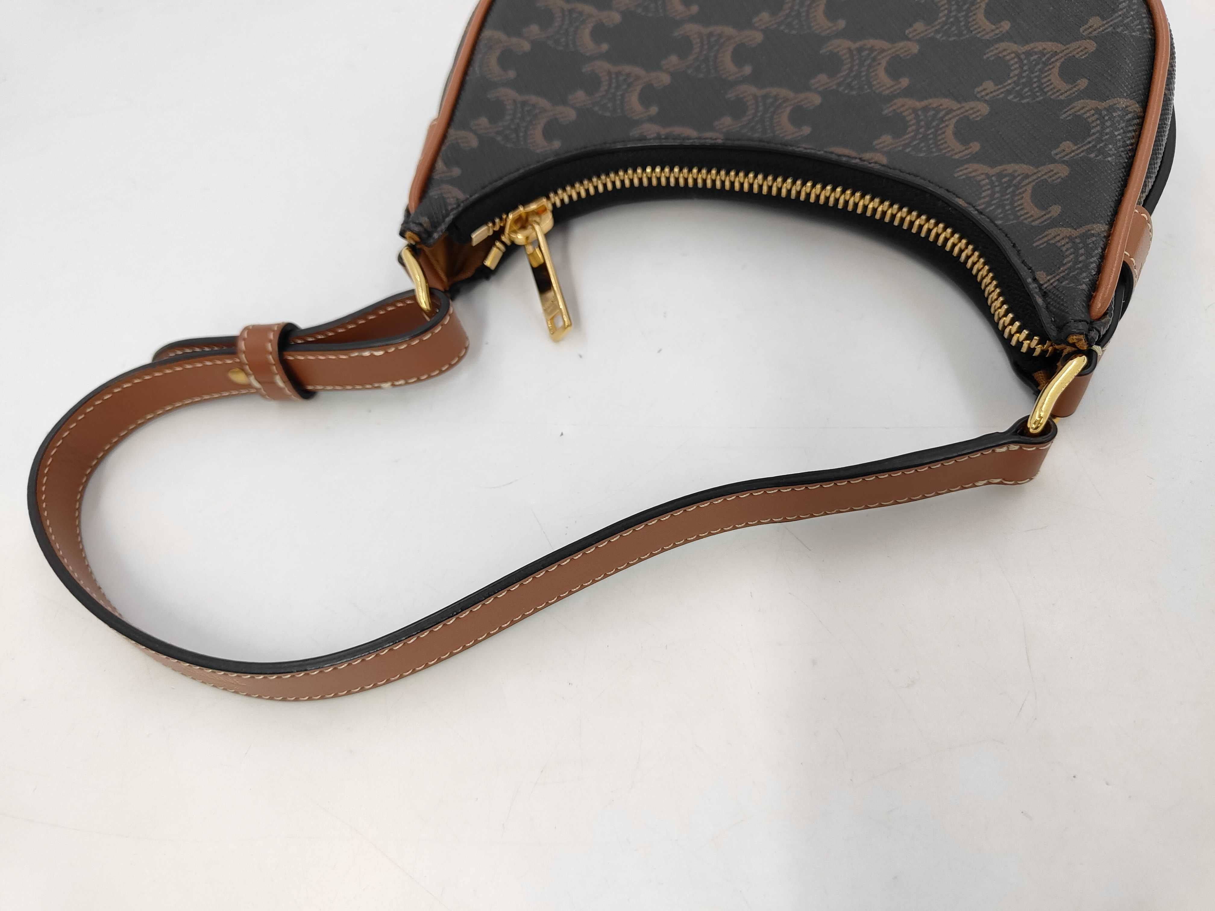 Triomphe Mini Ava PVC x Leather Shoulder Bag Brown Shoulder Bag — view 4