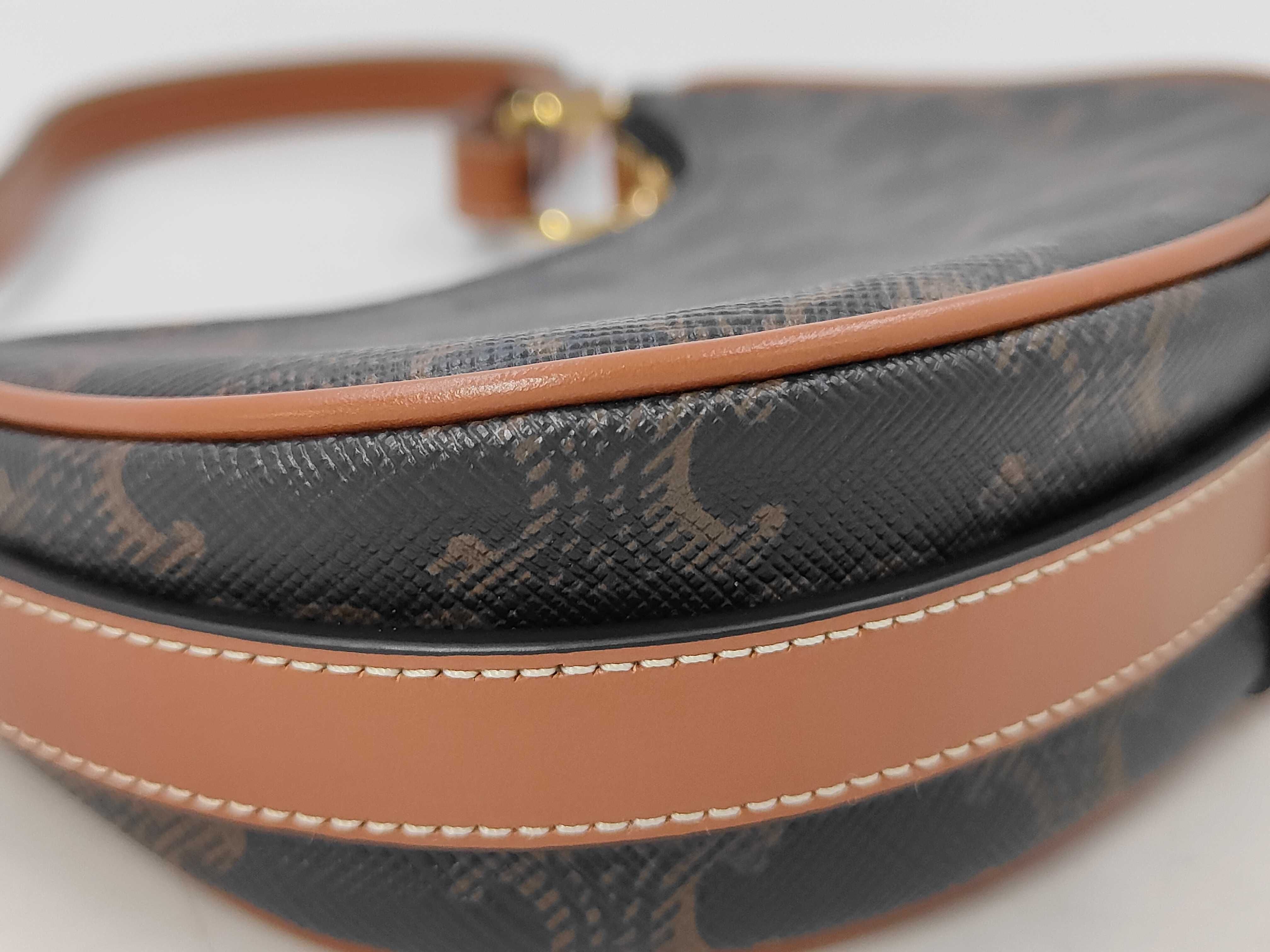 Triomphe Mini Ava PVC x Leather Shoulder Bag Brown Shoulder Bag — view 6