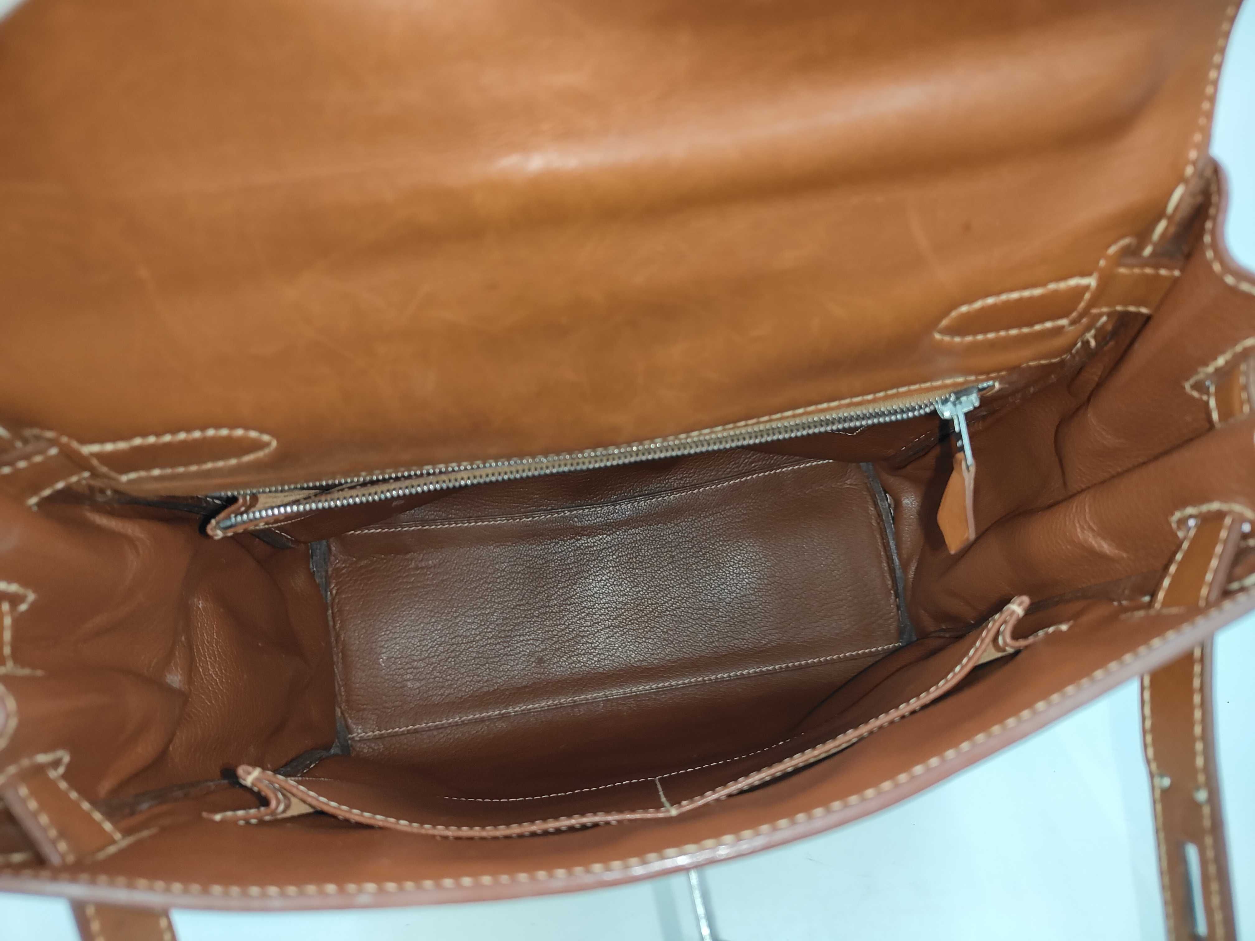 Kelly Ad GM Barenia/Toile E stamp Backpack — view 10