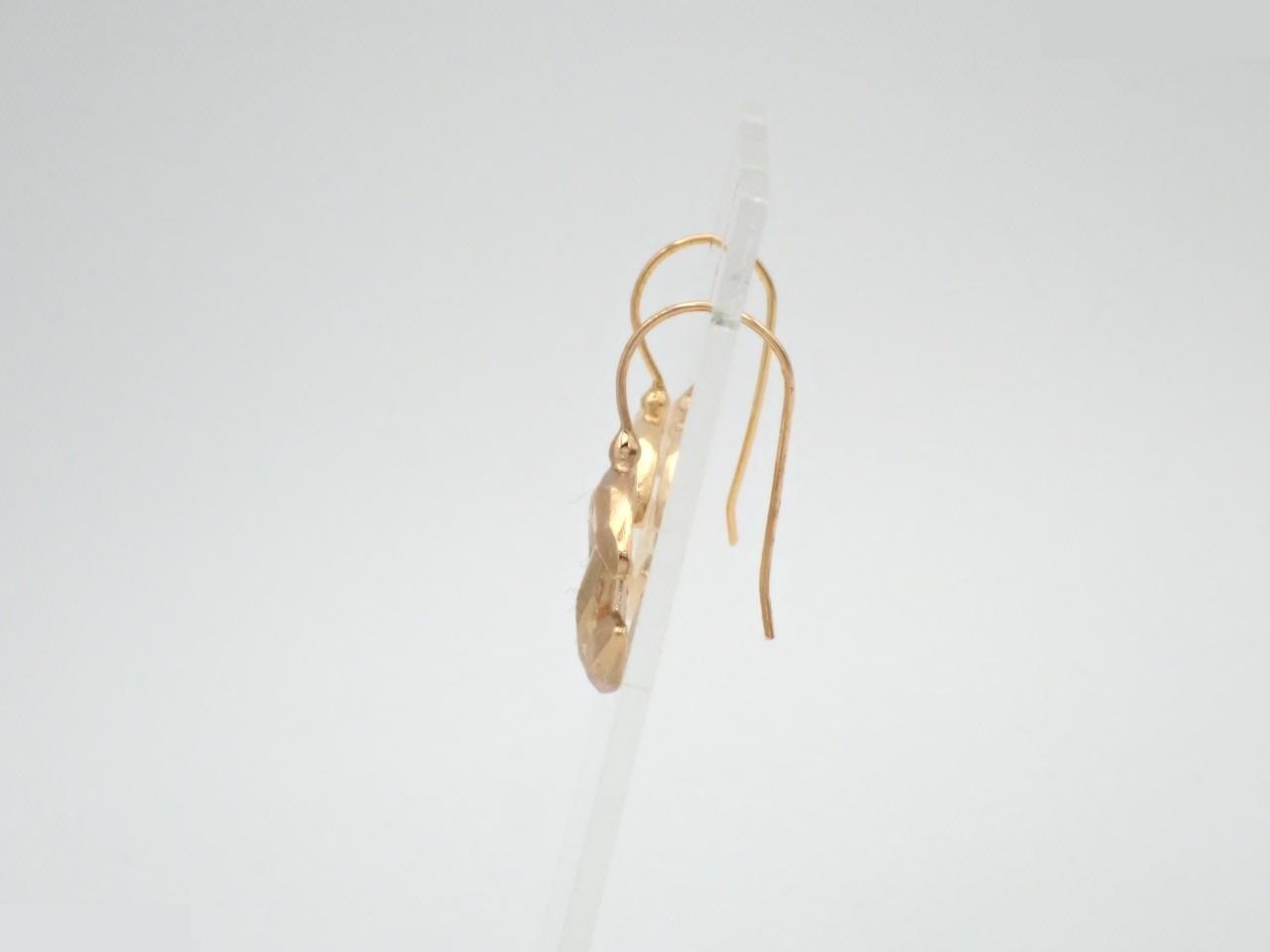 hook earrings, 99P, Coco Mark, gold, 2.8cm in height. — view 3