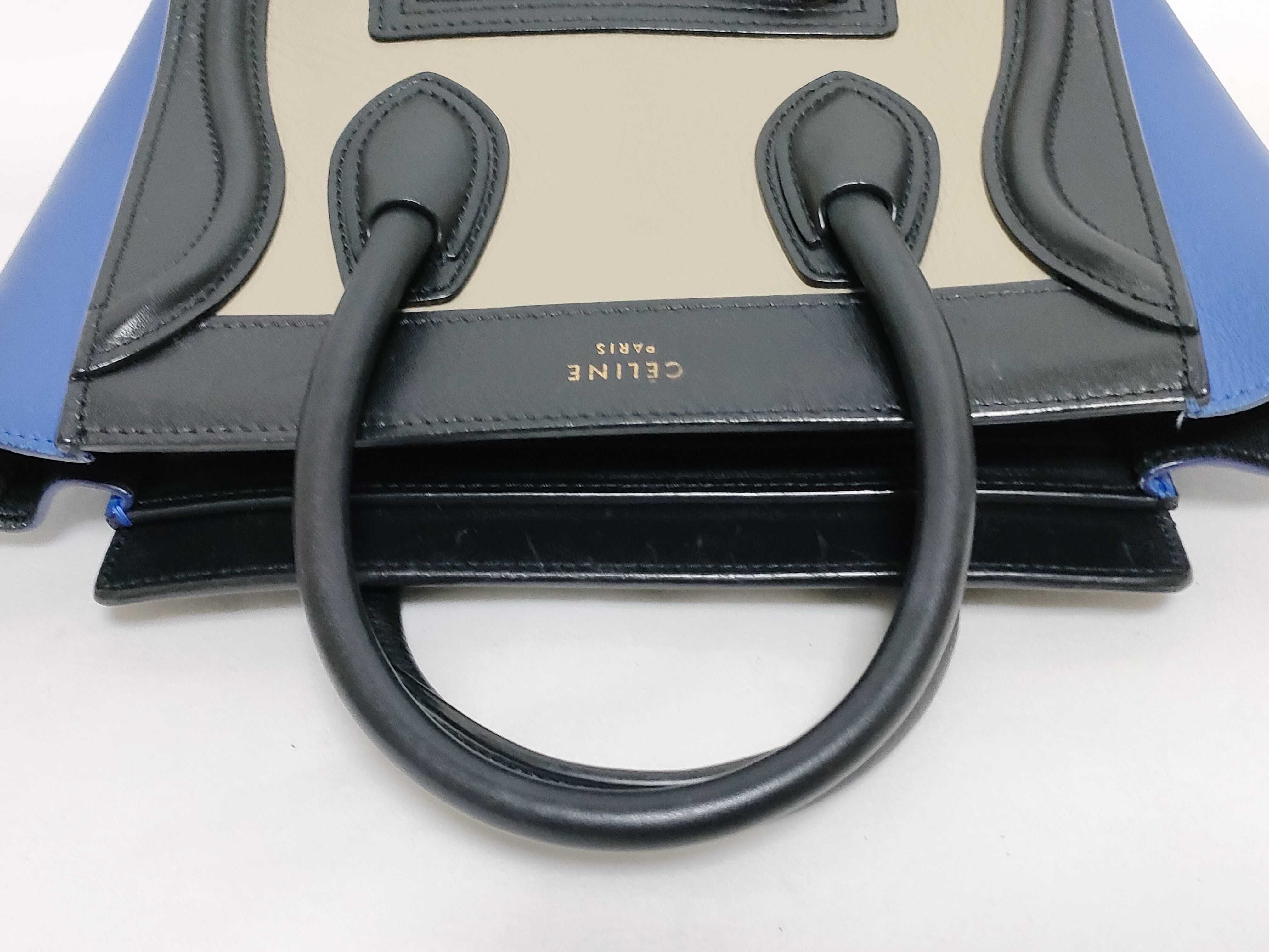 Luggage Nano Shopper Brand Off Blue/Gray Handbag — view 3