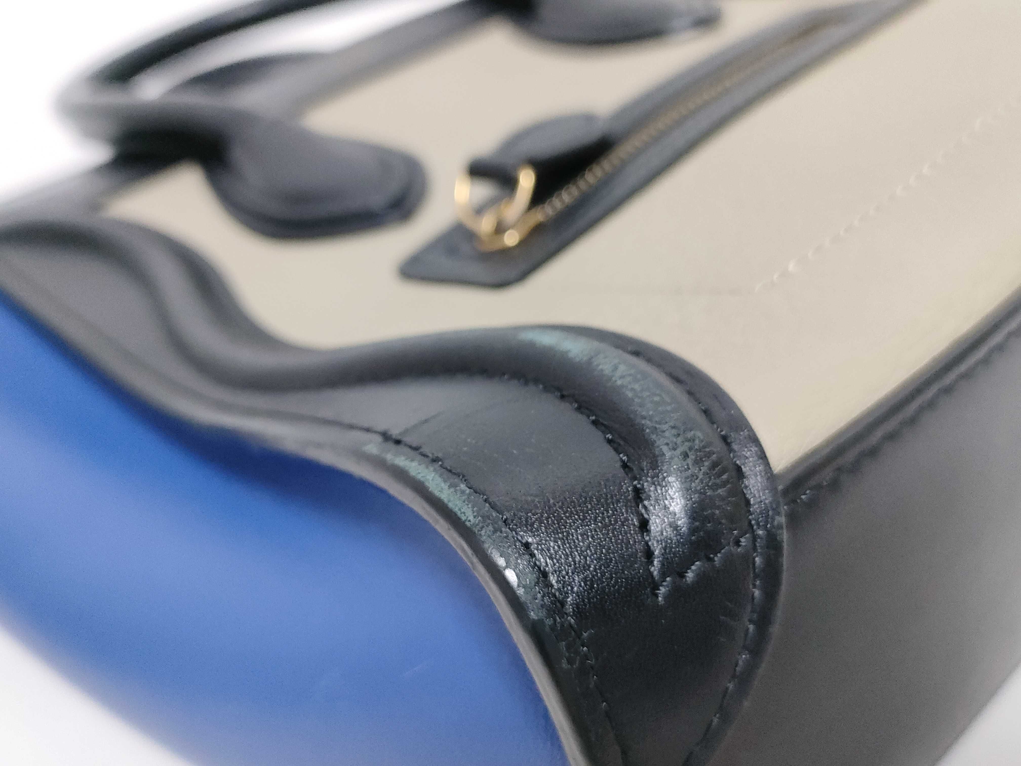 Luggage Nano Shopper Brand Off Blue/Gray Handbag — view 7