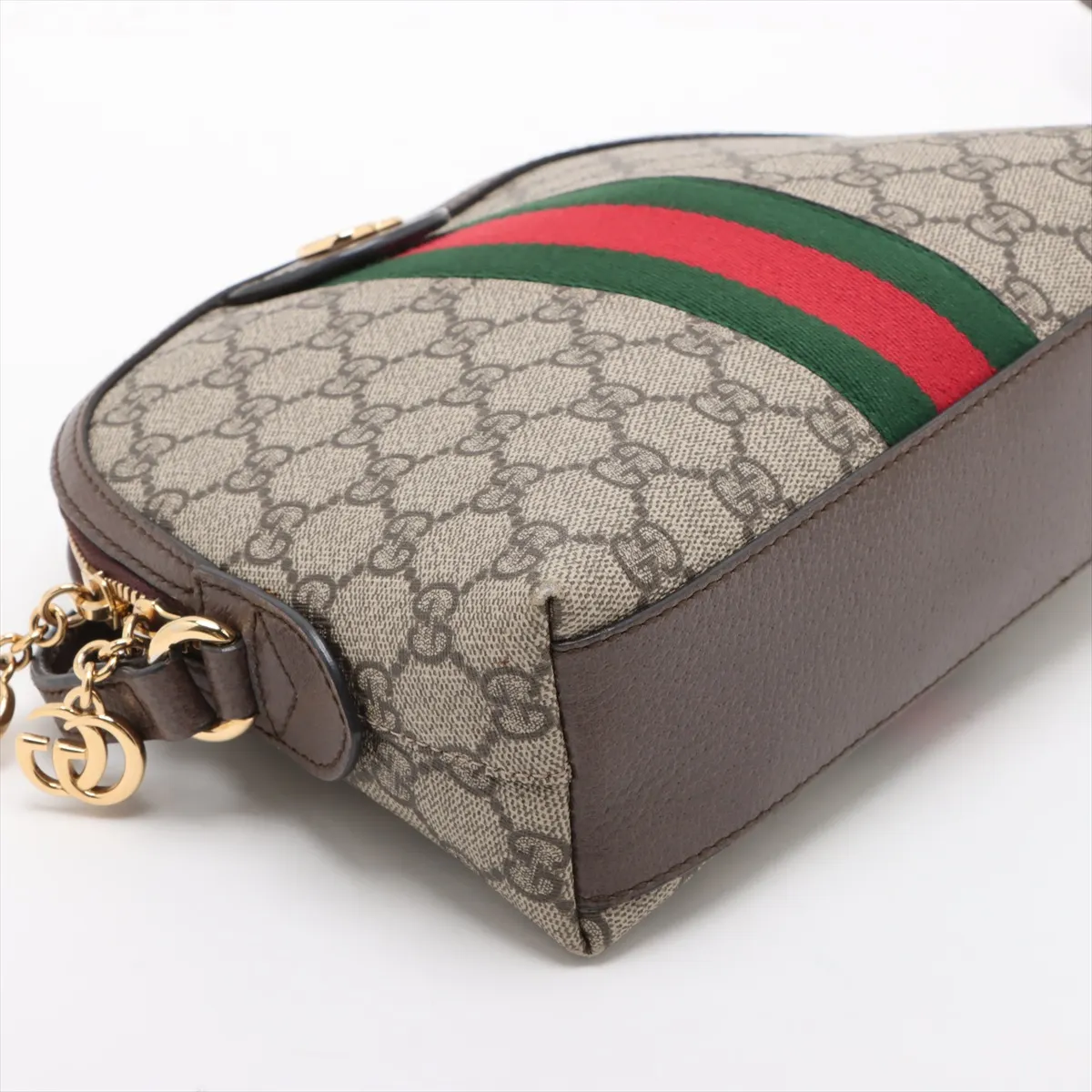 GG Supreme PVC x Leather Shoulder Bag Beige 499621 — view 4