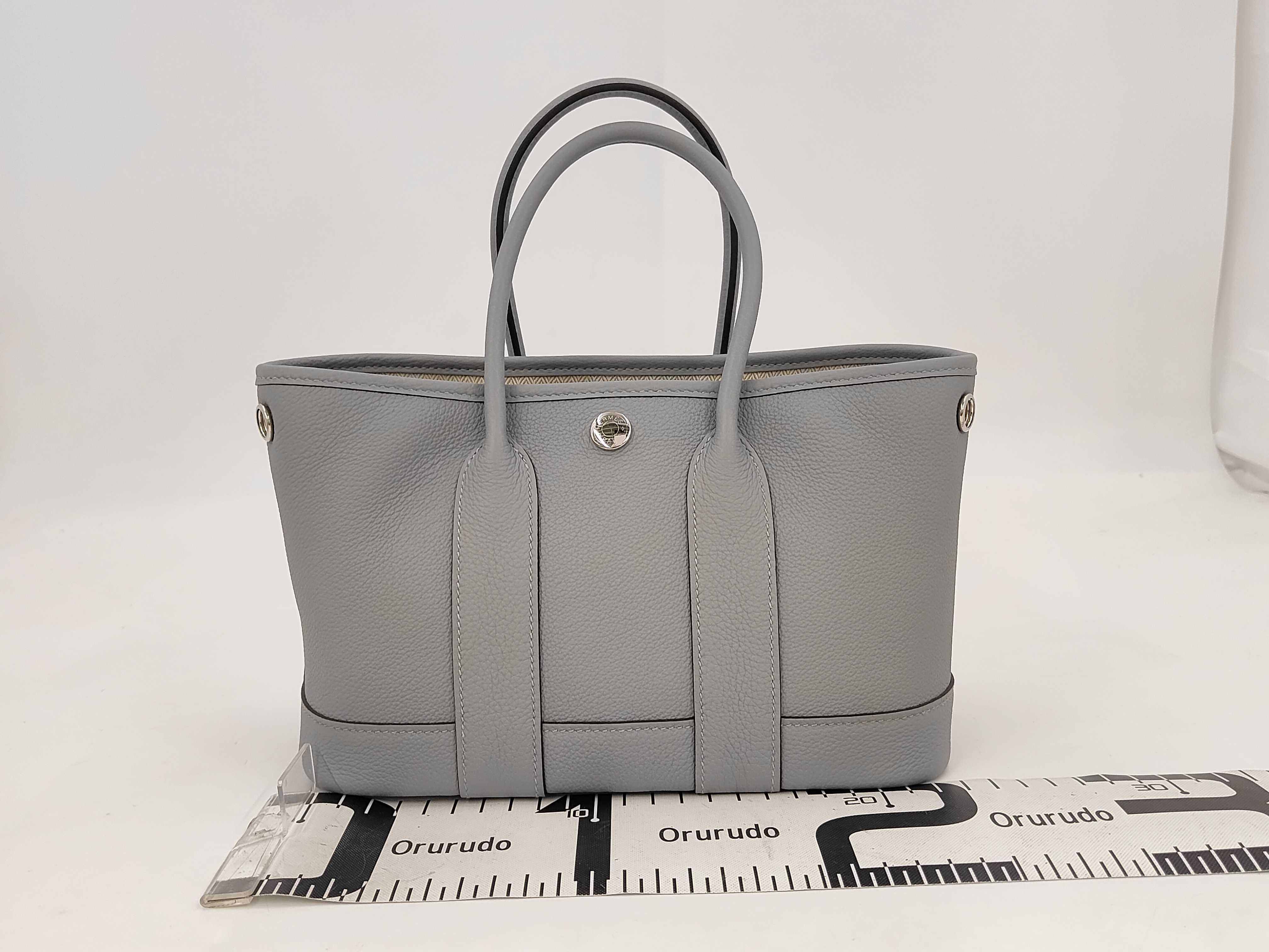 Garden Party Neo Blue Glacier Togo Silver Hardware G Stamp Handbag — view 2