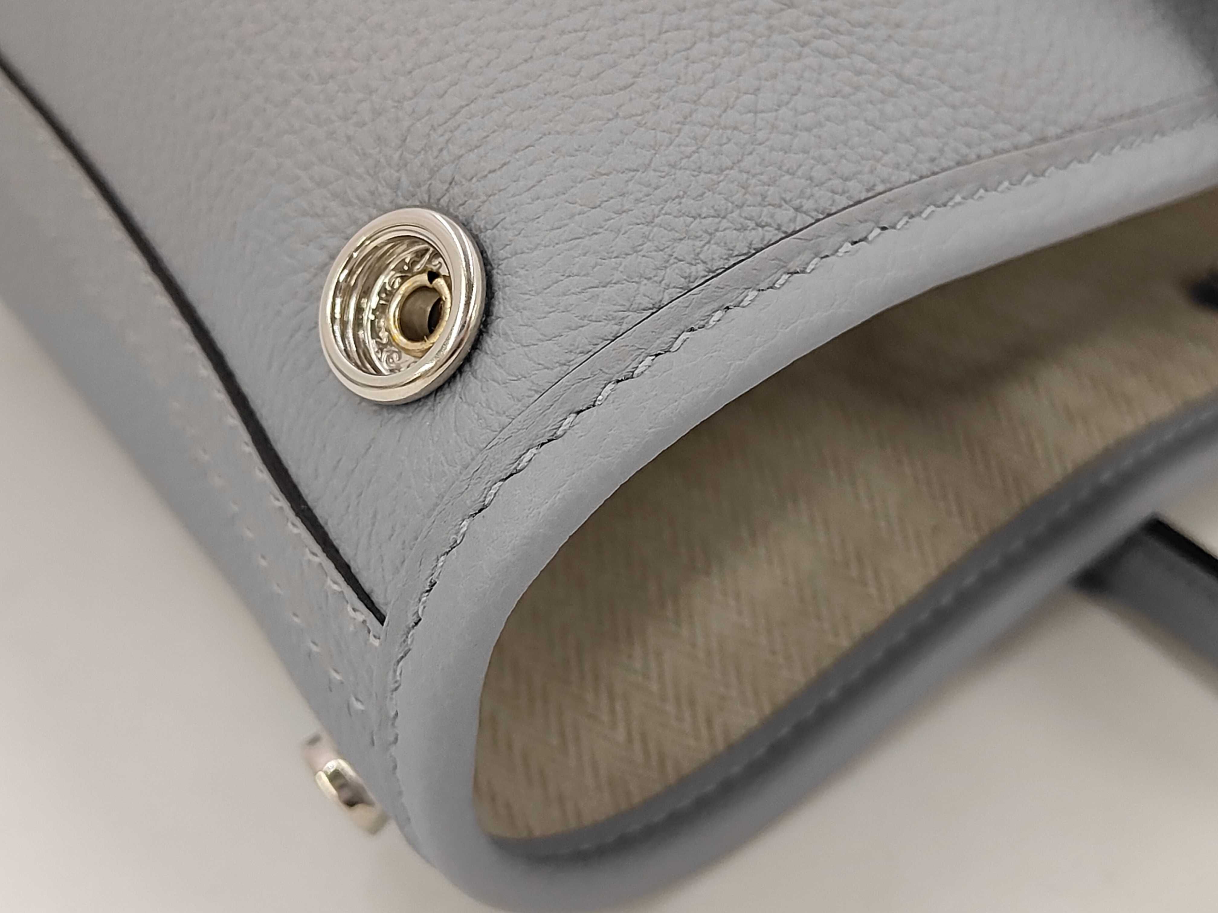 Garden Party Neo Blue Glacier Togo Silver Hardware G Stamp Handbag — view 8