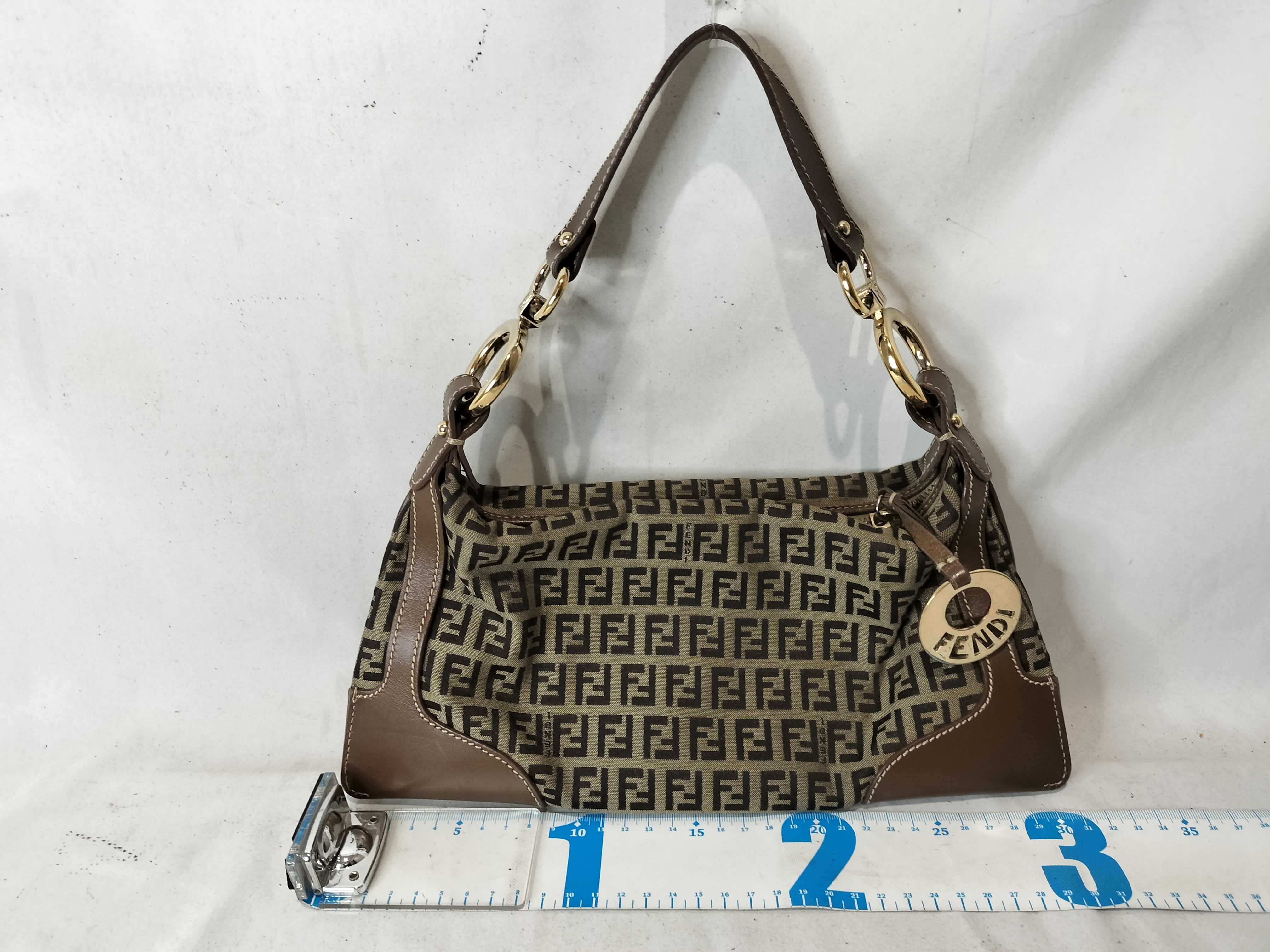 One-Shoulder Bag with Full Pocket and Charm - Handbag — view 2