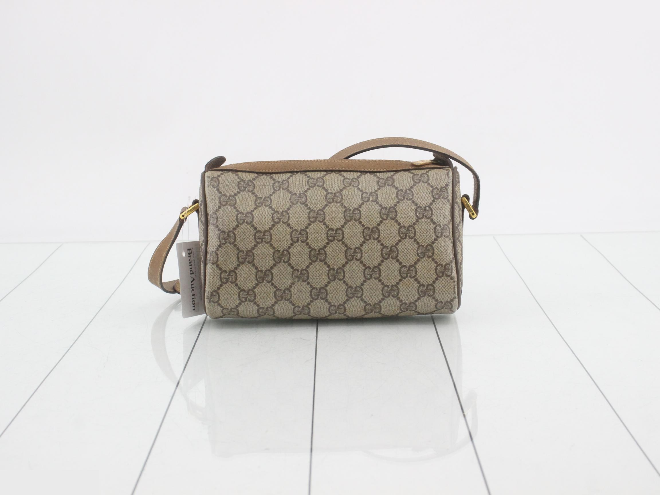 GG pattern Old Gucci PVC shoulder bag, Sherry line — view 2