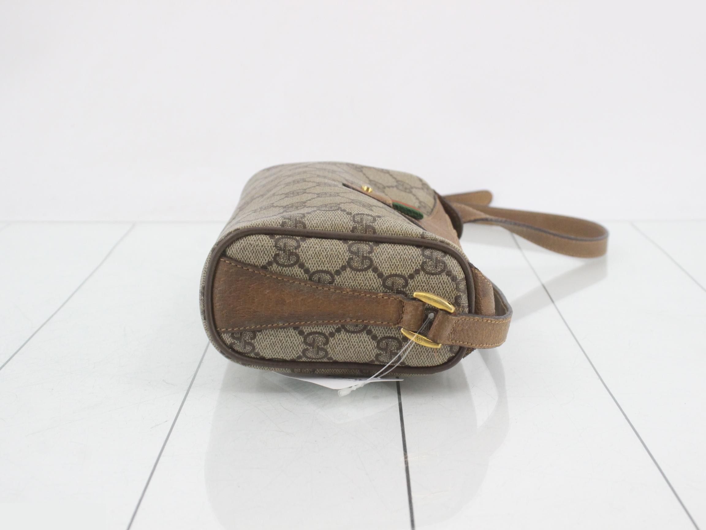 GG pattern Old Gucci PVC shoulder bag, Sherry line — view 3