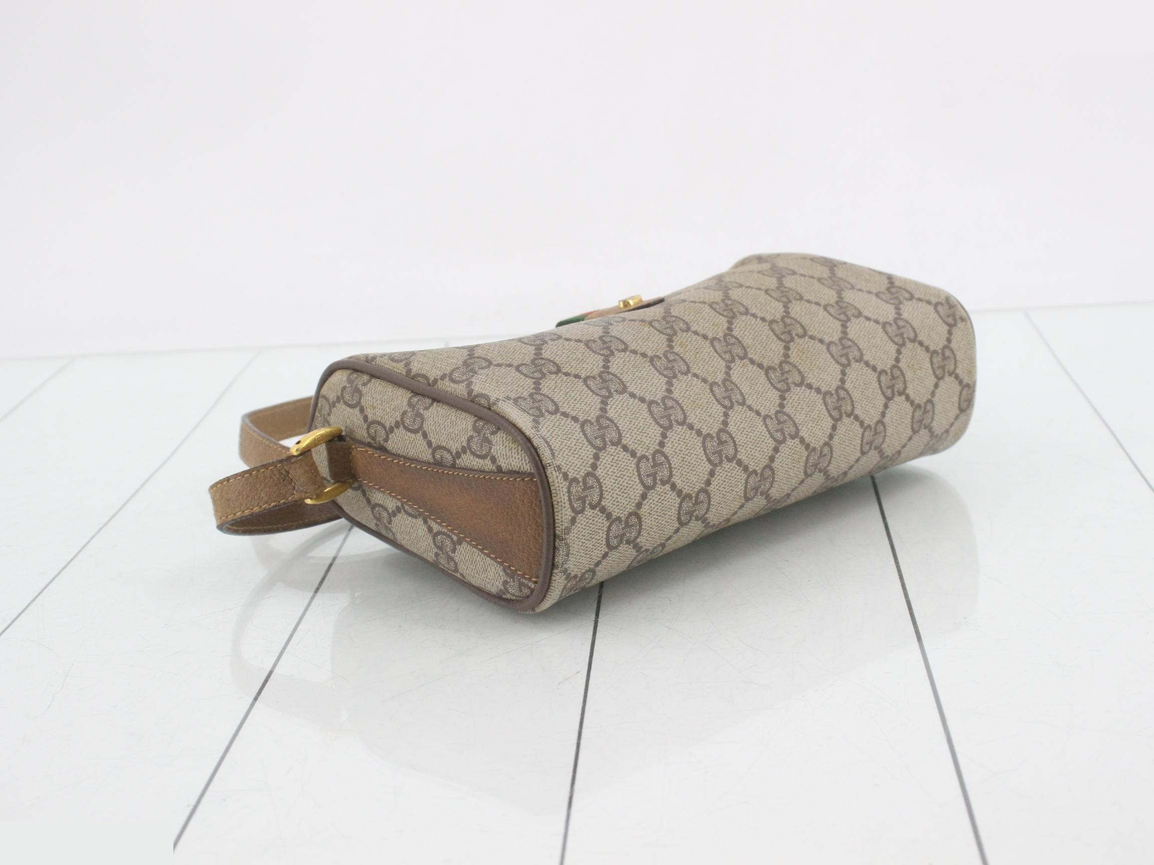 GG pattern Old Gucci PVC shoulder bag, Sherry line — view 5