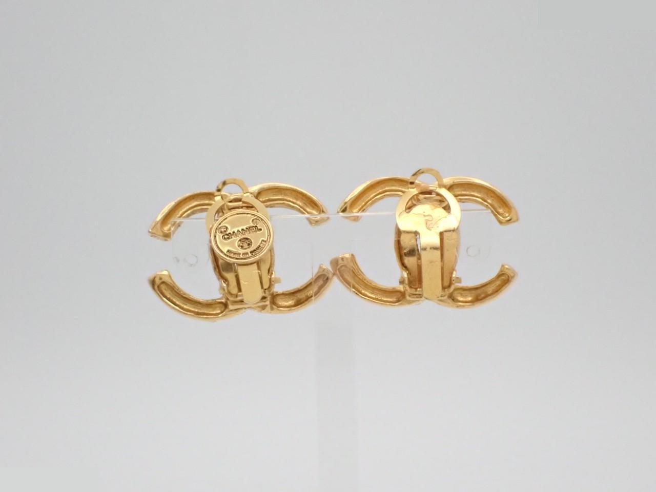 Coco Mark Gold Earrings — view 2