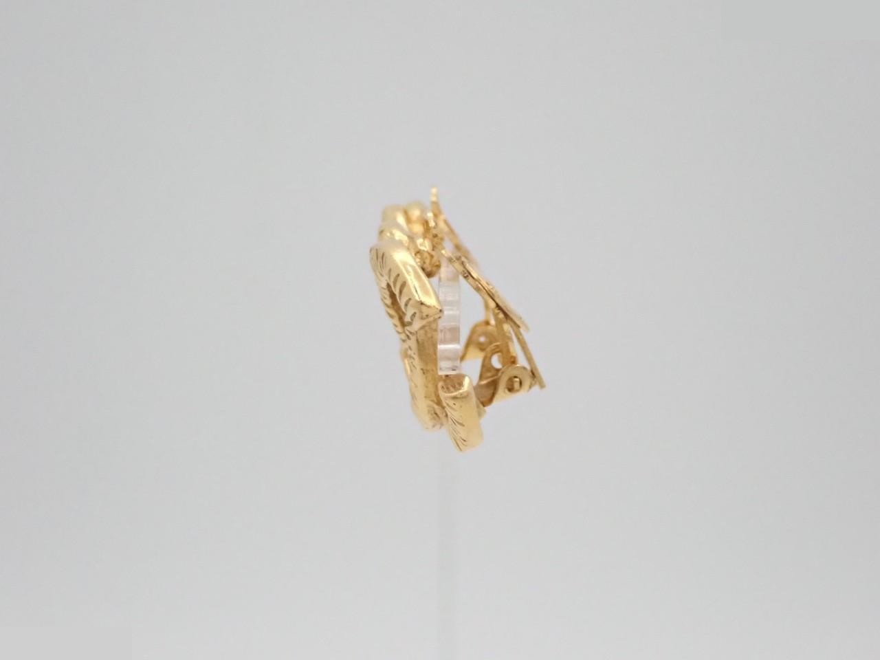 Coco Mark Gold Earrings — view 3