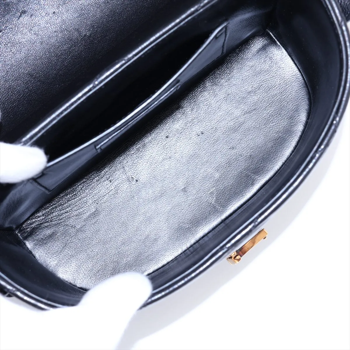 June Leather Shoulder Bag, Black 710080 — view 6