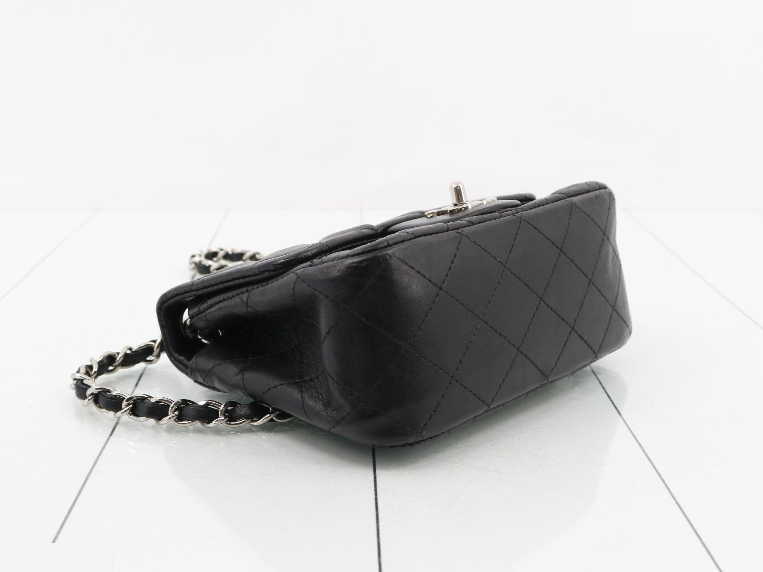 Matelassé 17 Lambskin Chain Shoulder Bag, Black, Series 23 — view 5