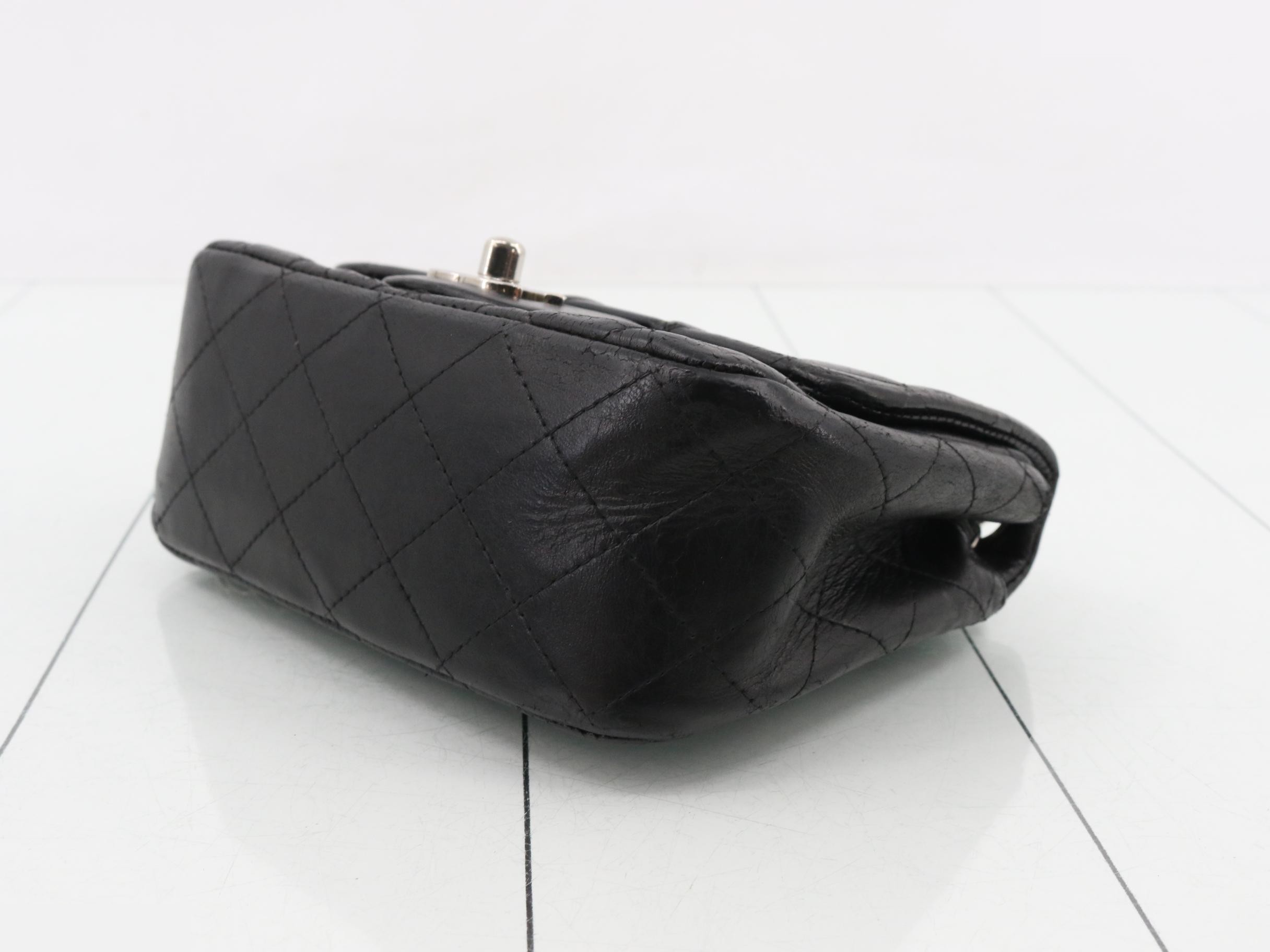 Matelassé 17 Lambskin Chain Shoulder Bag, Black, Series 23 — view 6