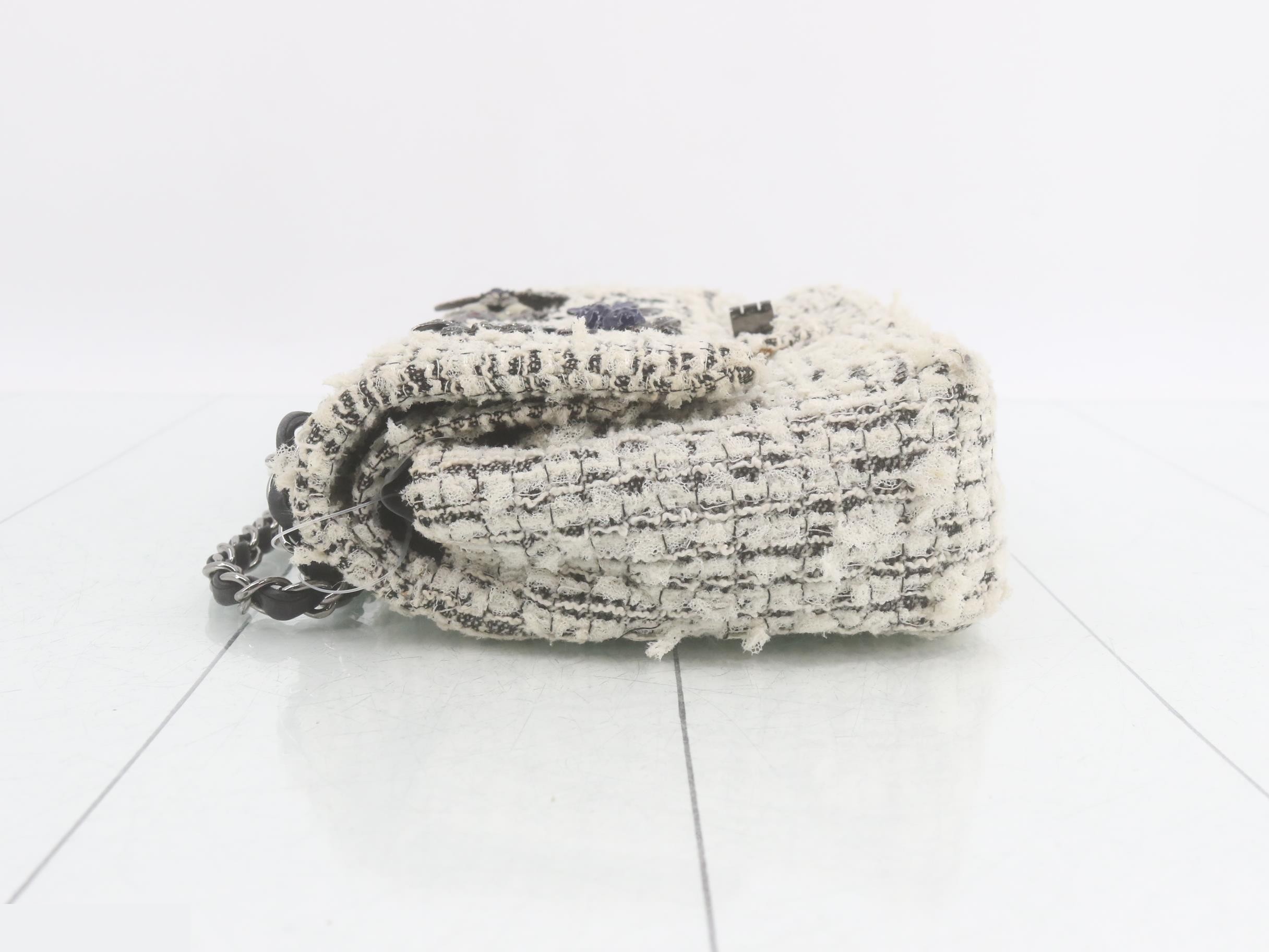 2.55 Tweed Charm Double Flap Shoulder Bag — view 4
