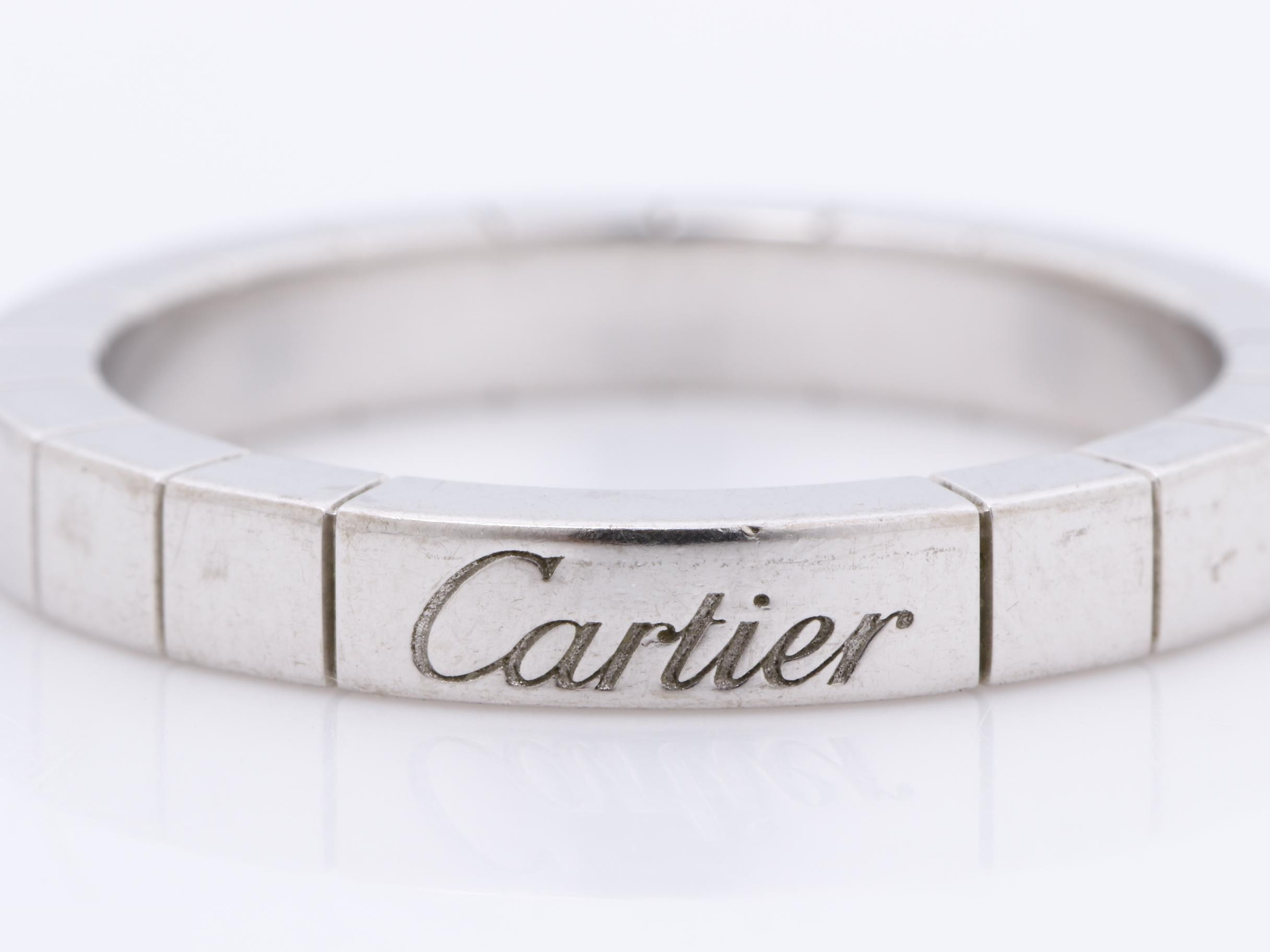 750 stamped, White Gold, CD4554, #55, 6.4g, Lanieres ring — view 2
