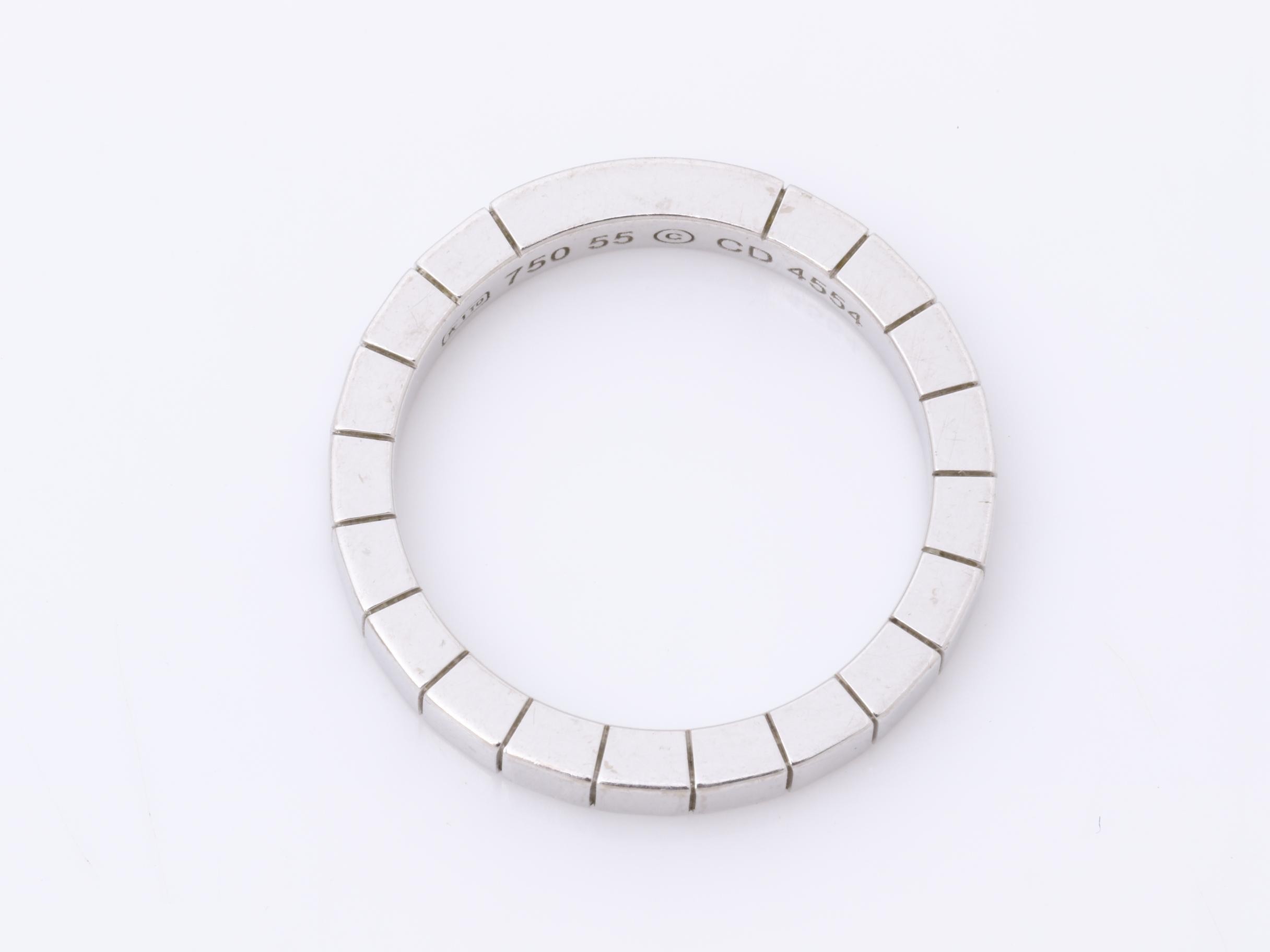 750 stamped, White Gold, CD4554, #55, 6.4g, Lanieres ring — view 5