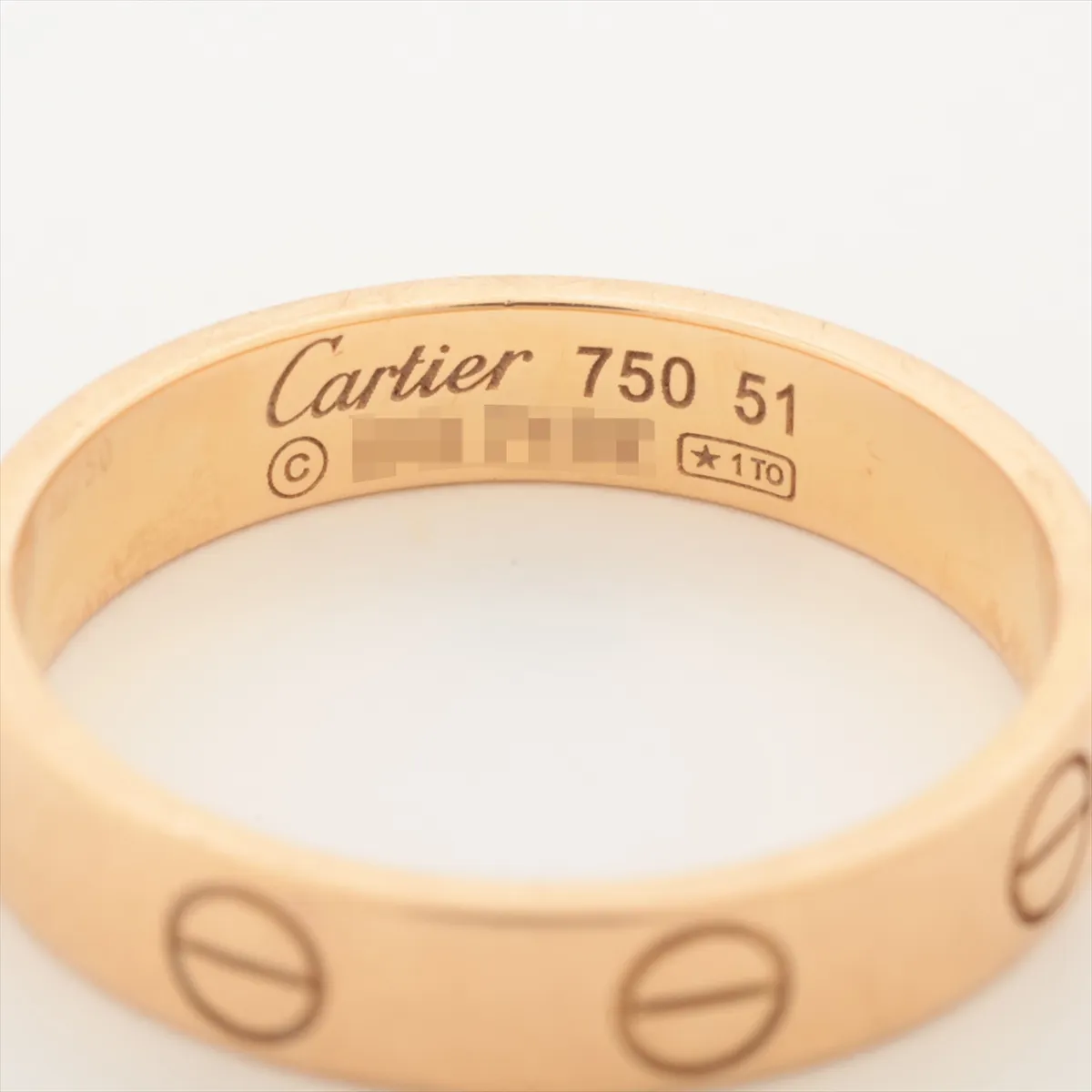 Mini Love Ring 750(PG) 3.1g 51 UQ7102 Rounded edge dents — view 3