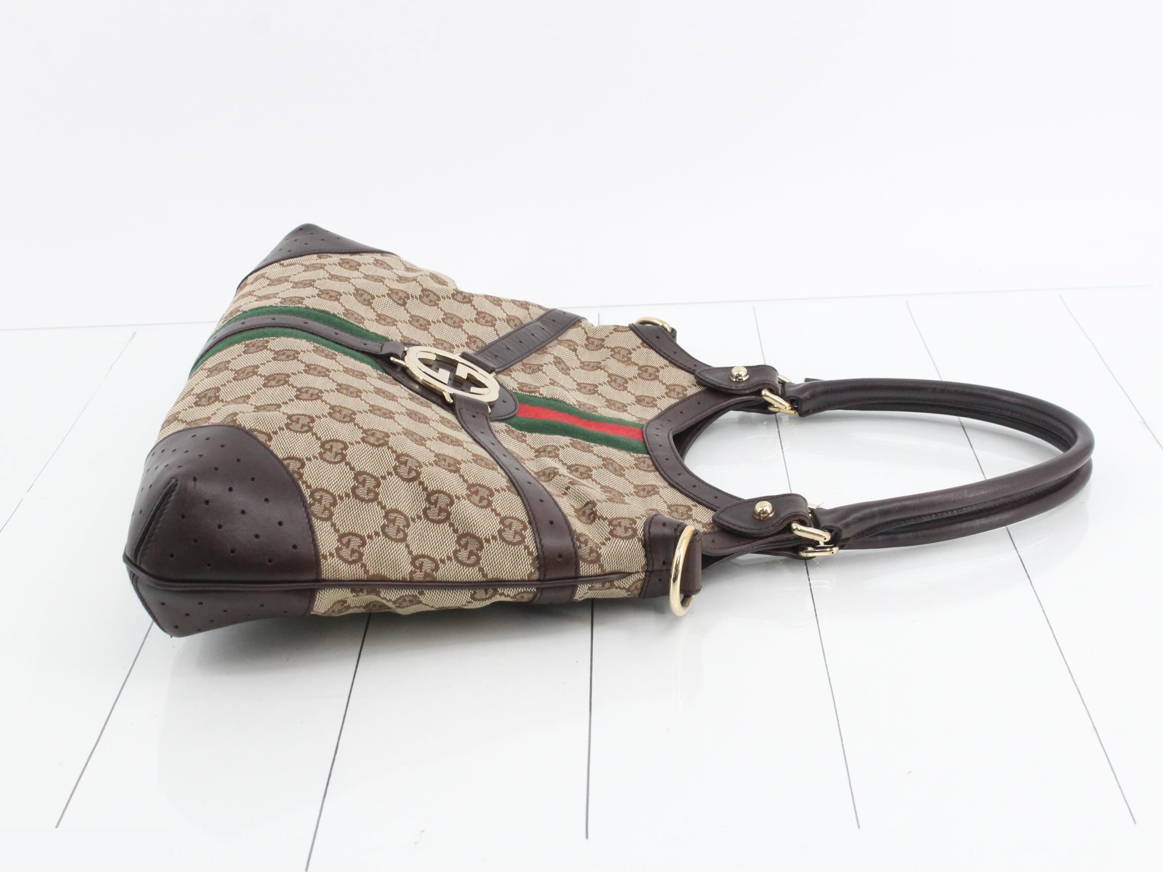 GG Canvas Sherry Line Interlocking G Handbag — view 3
