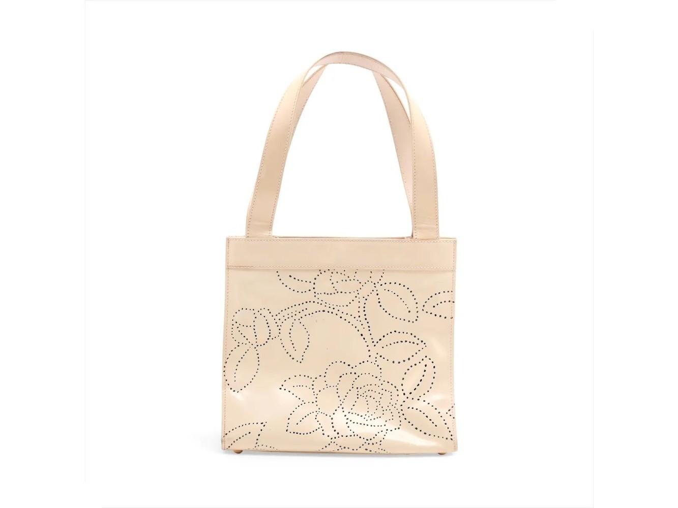 Guarantee card and serial number included Camellia Leather Tote Bag — view 2