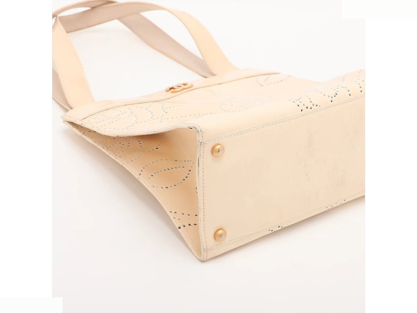 Guarantee card and serial number included Camellia Leather Tote Bag — view 4
