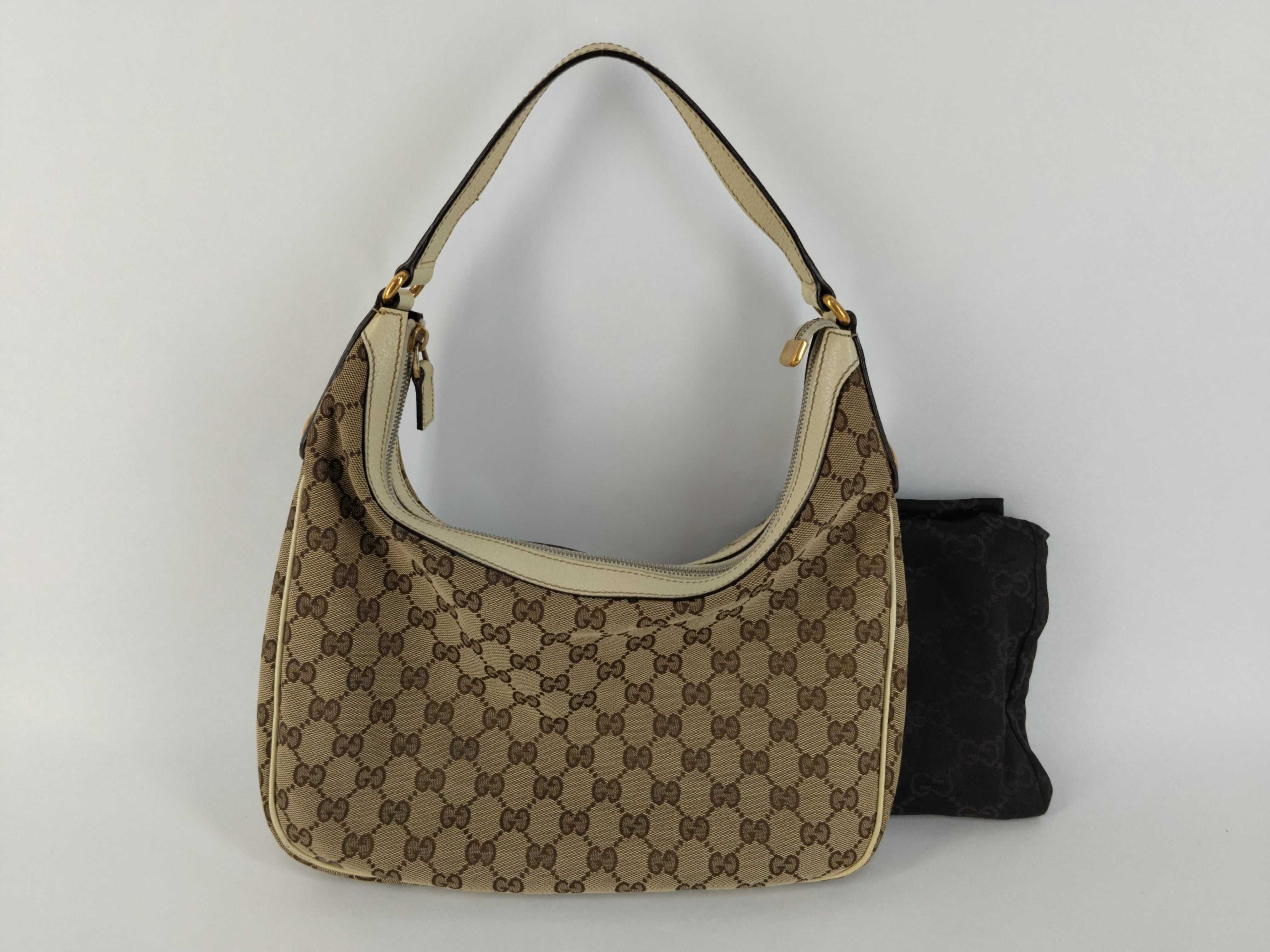 GG Canvas One-Shoulder Bag, Beige