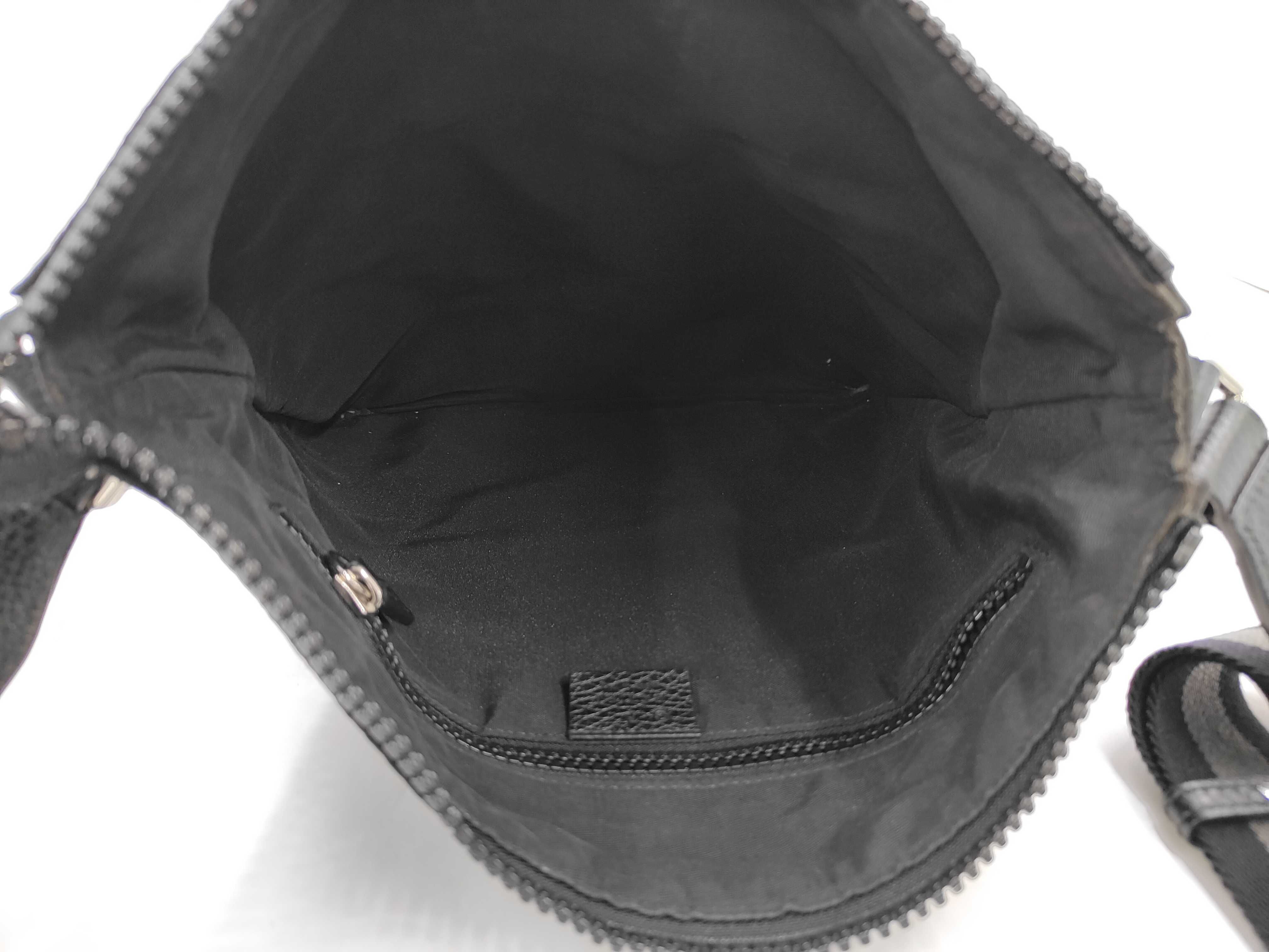 GG Pattern Nylon Sacoche Bag, Black, 449185 — view 10