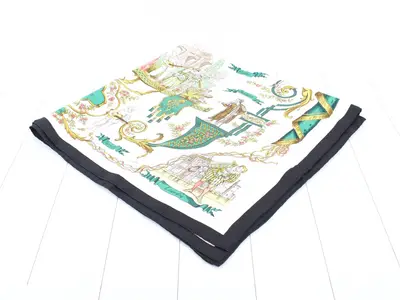 Carre 90 White x Green x Black