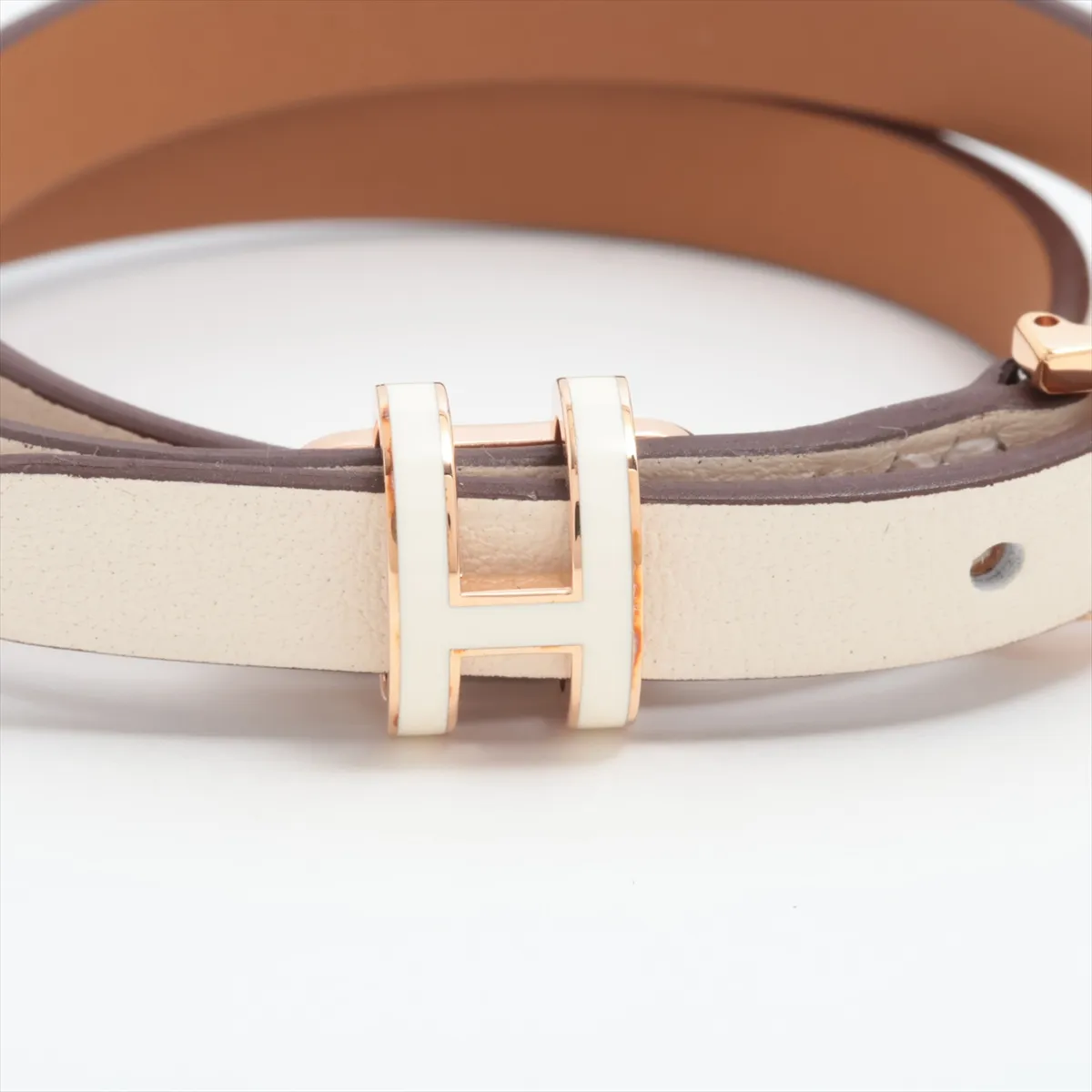 Pop H Double Tour G:2026 Bracelet T2 GP x Leather - — view 3