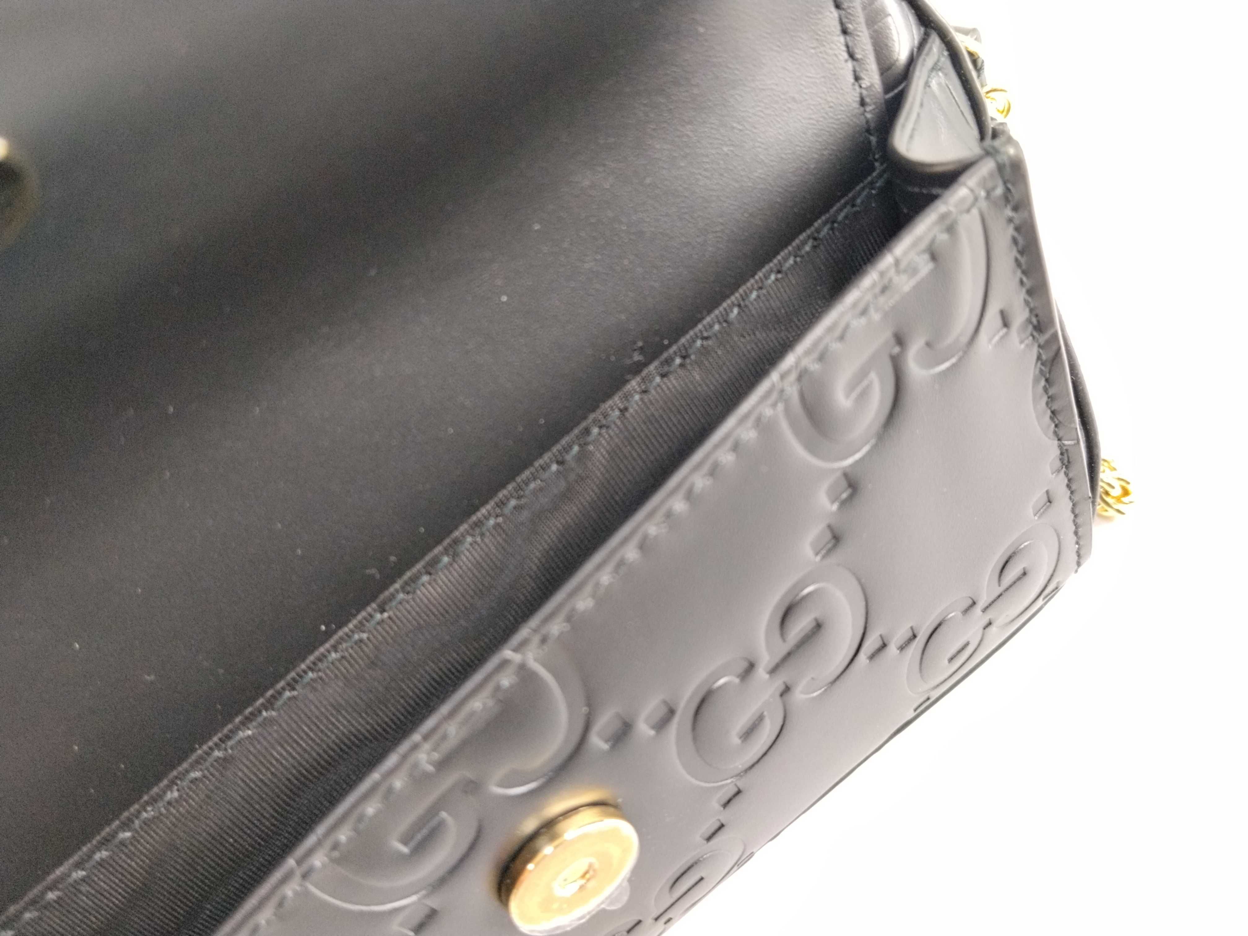 Guccissima Gucci GG Super Mini Leather Chain Shoulder Bag — view 13