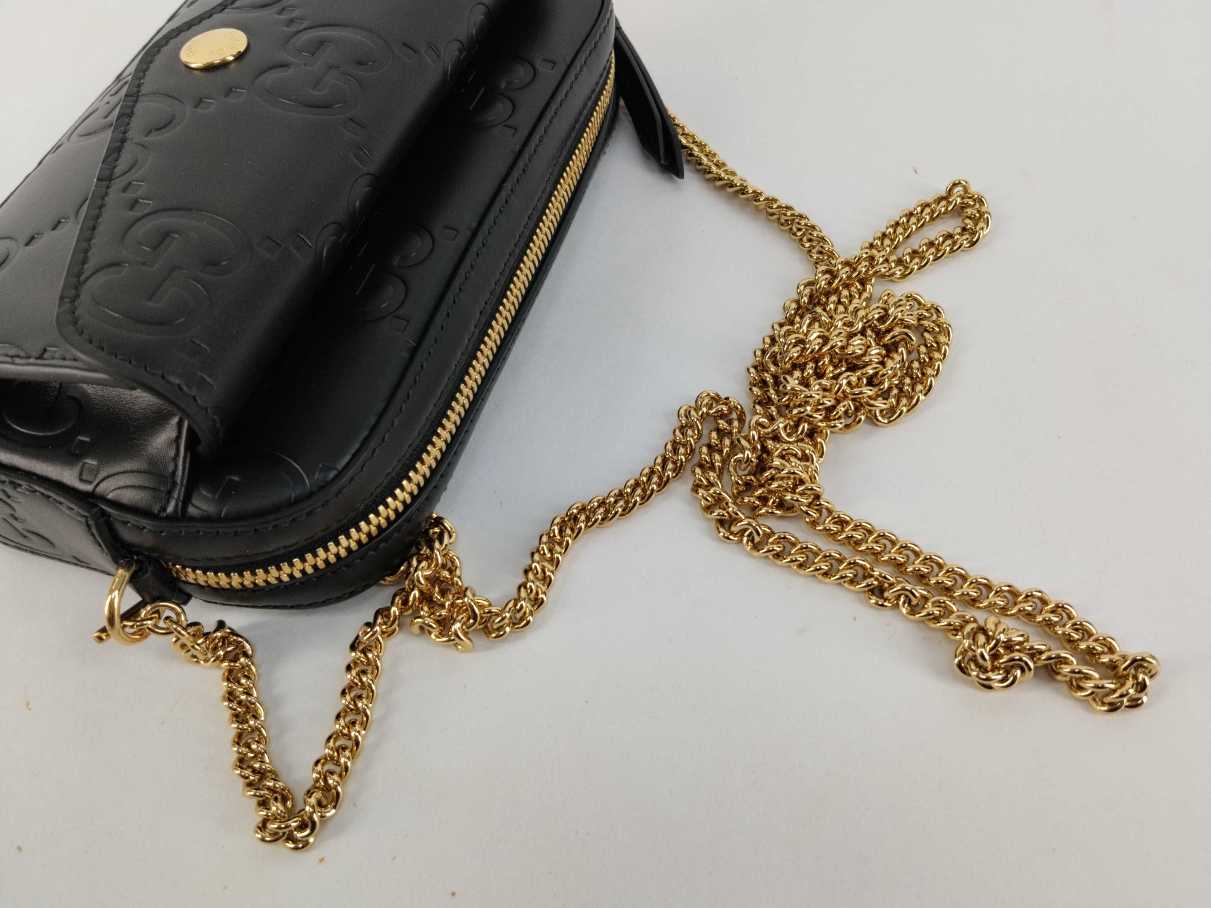 Guccissima Gucci GG Super Mini Leather Chain Shoulder Bag — view 3