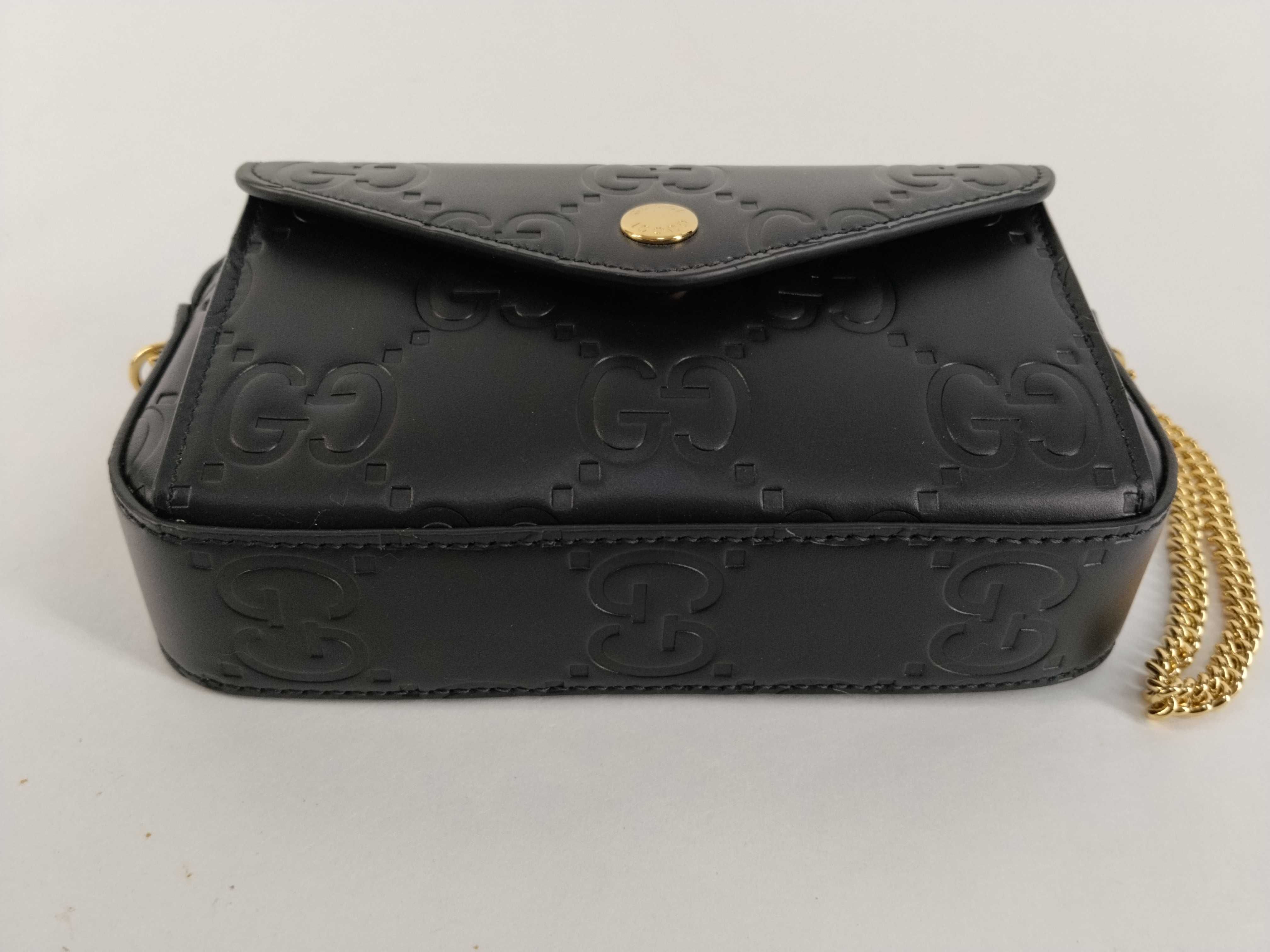 Guccissima Gucci GG Super Mini Leather Chain Shoulder Bag — view 7