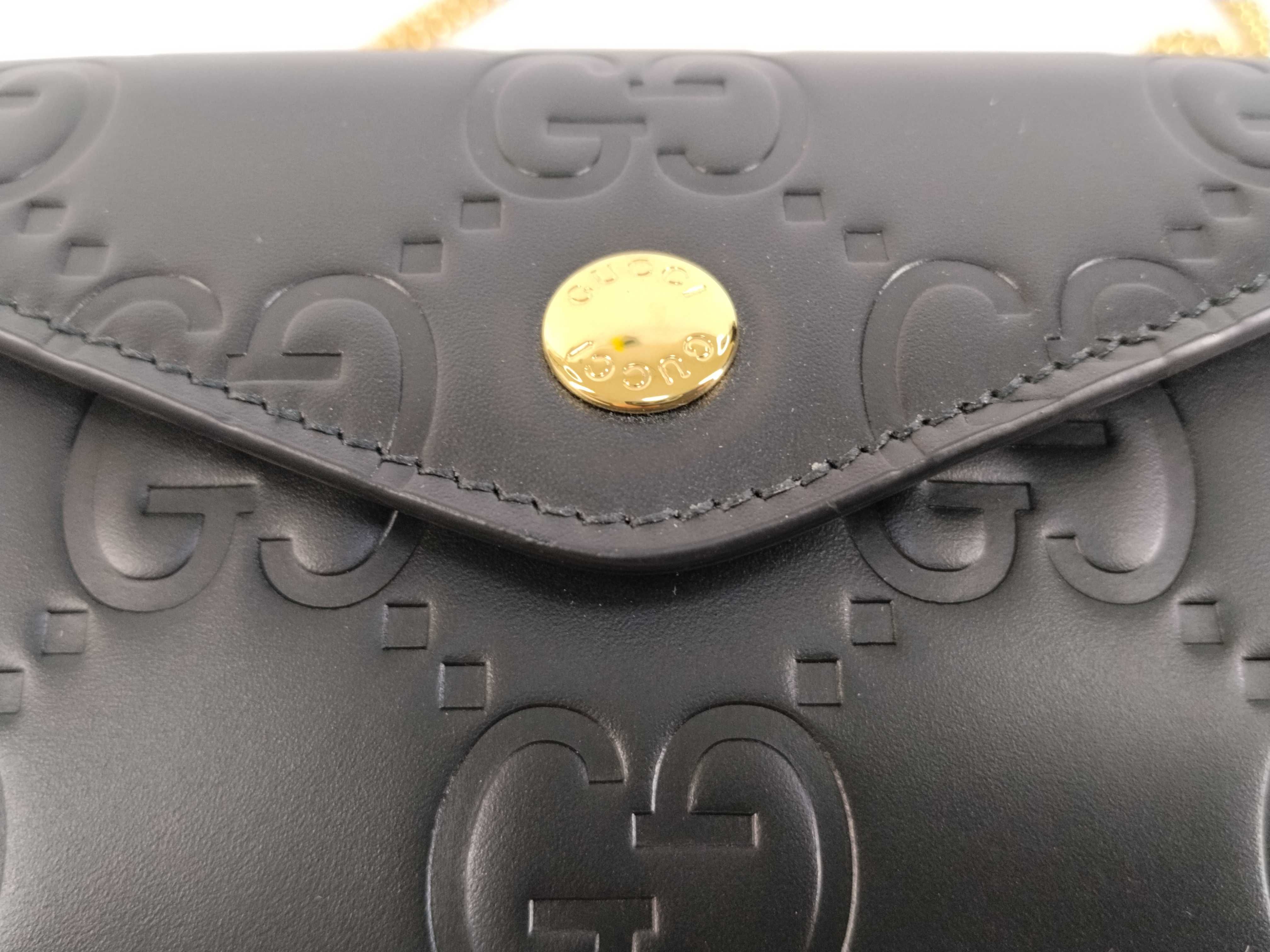 Guccissima Gucci GG Super Mini Leather Chain Shoulder Bag — view 8