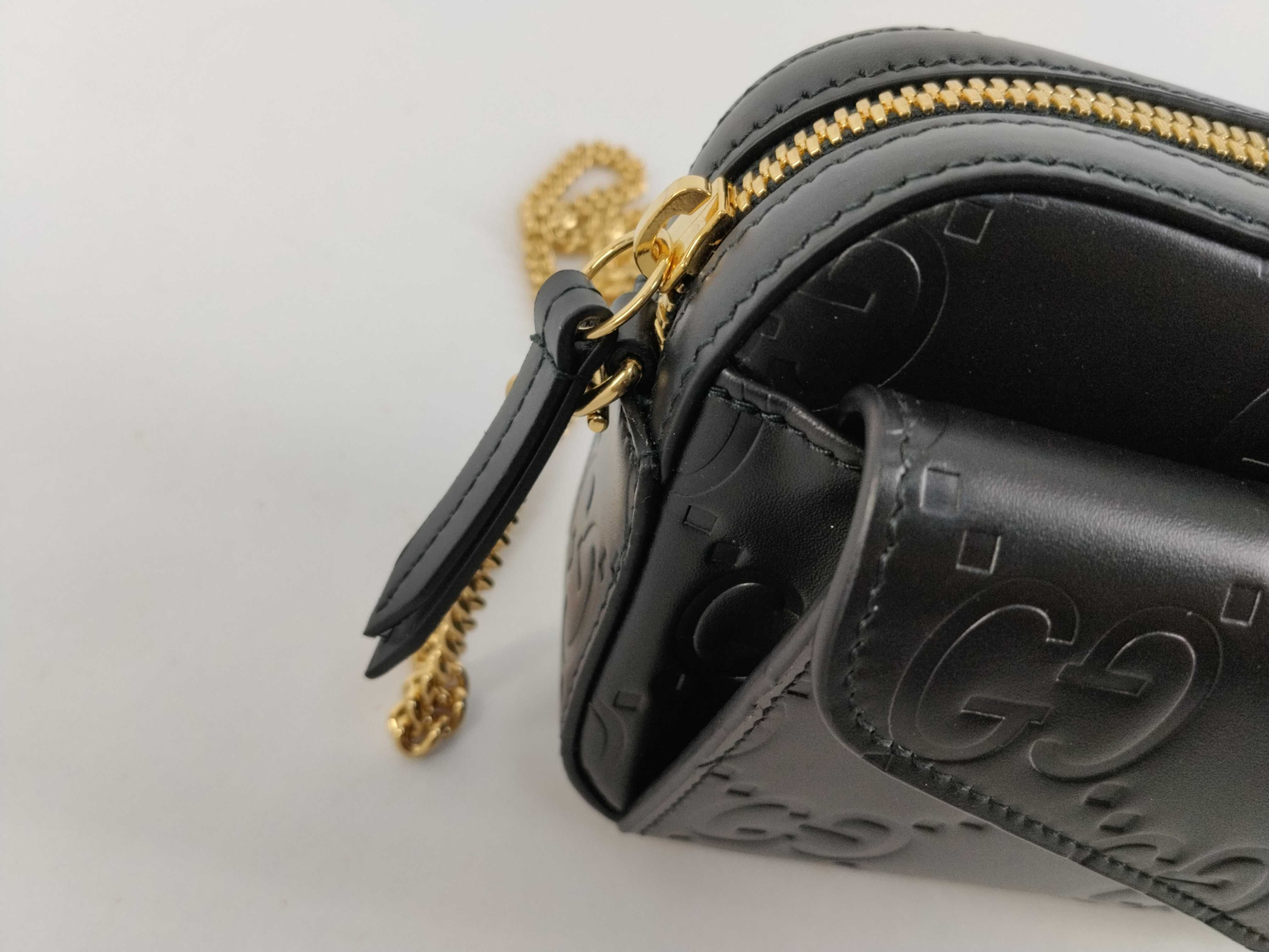 Guccissima Gucci GG Super Mini Leather Chain Shoulder Bag — view 9