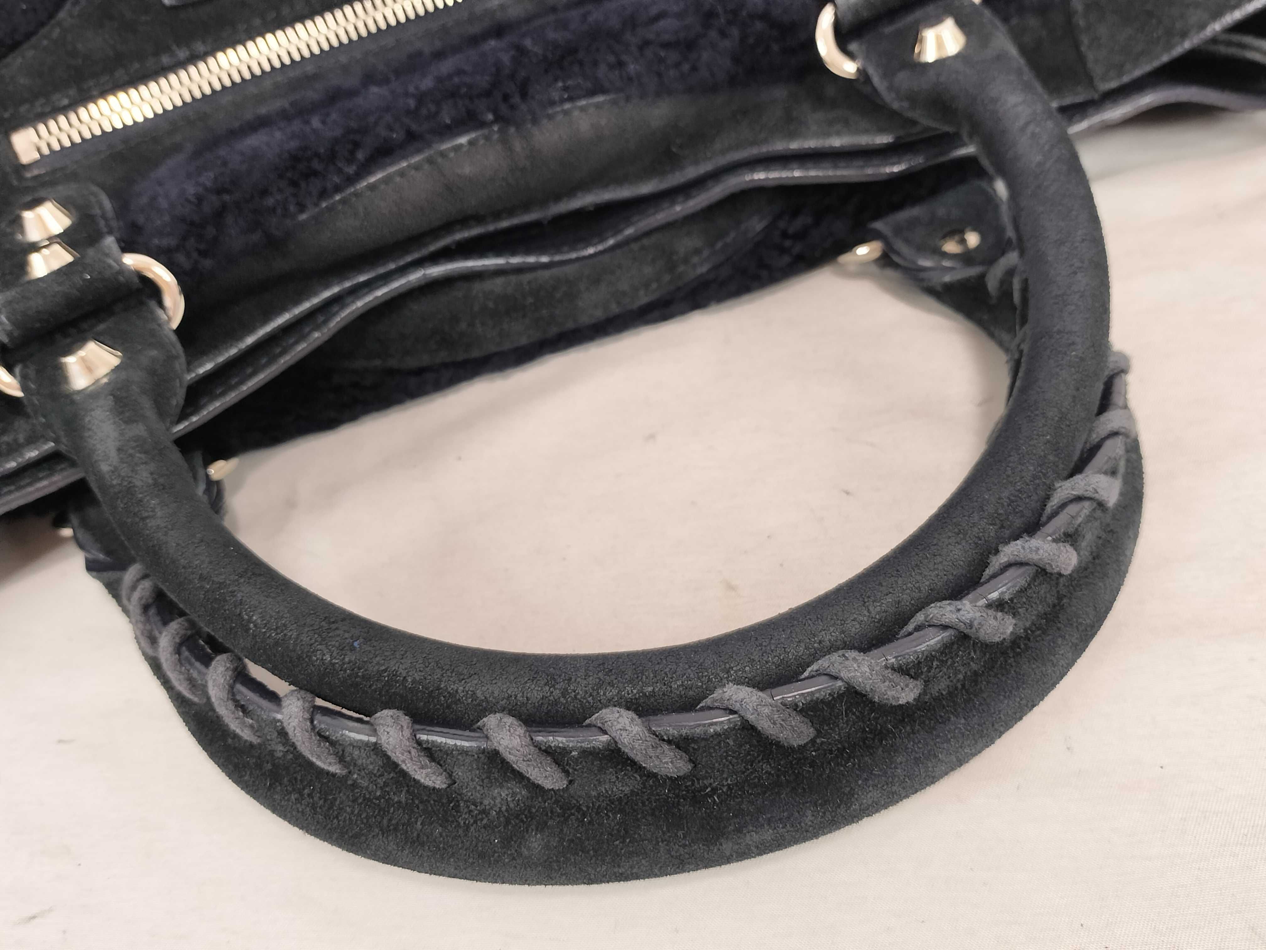 FR - The City Navy Blue fur 115748 handbag — view 3