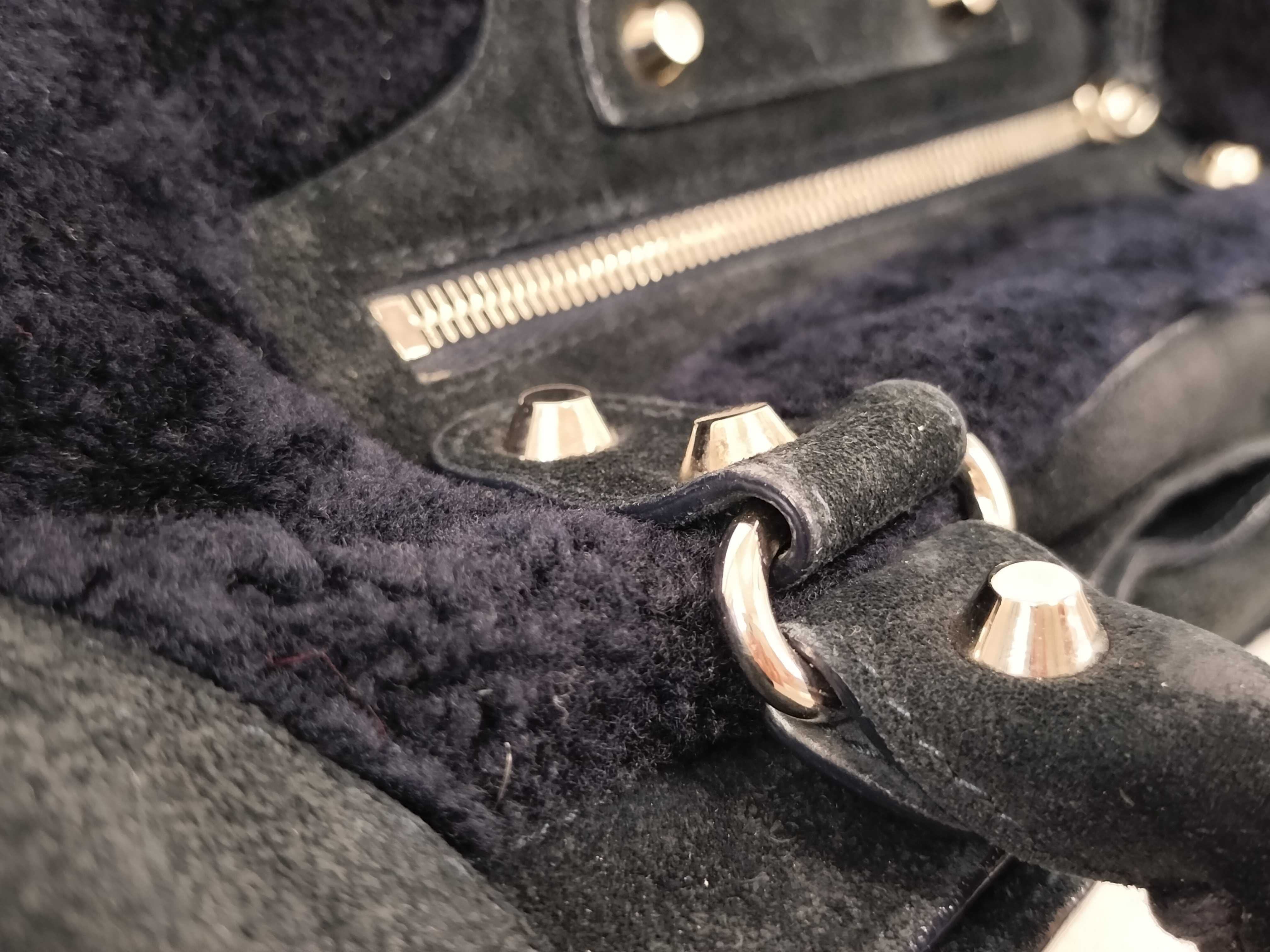 FR - The City Navy Blue fur 115748 handbag — view 5