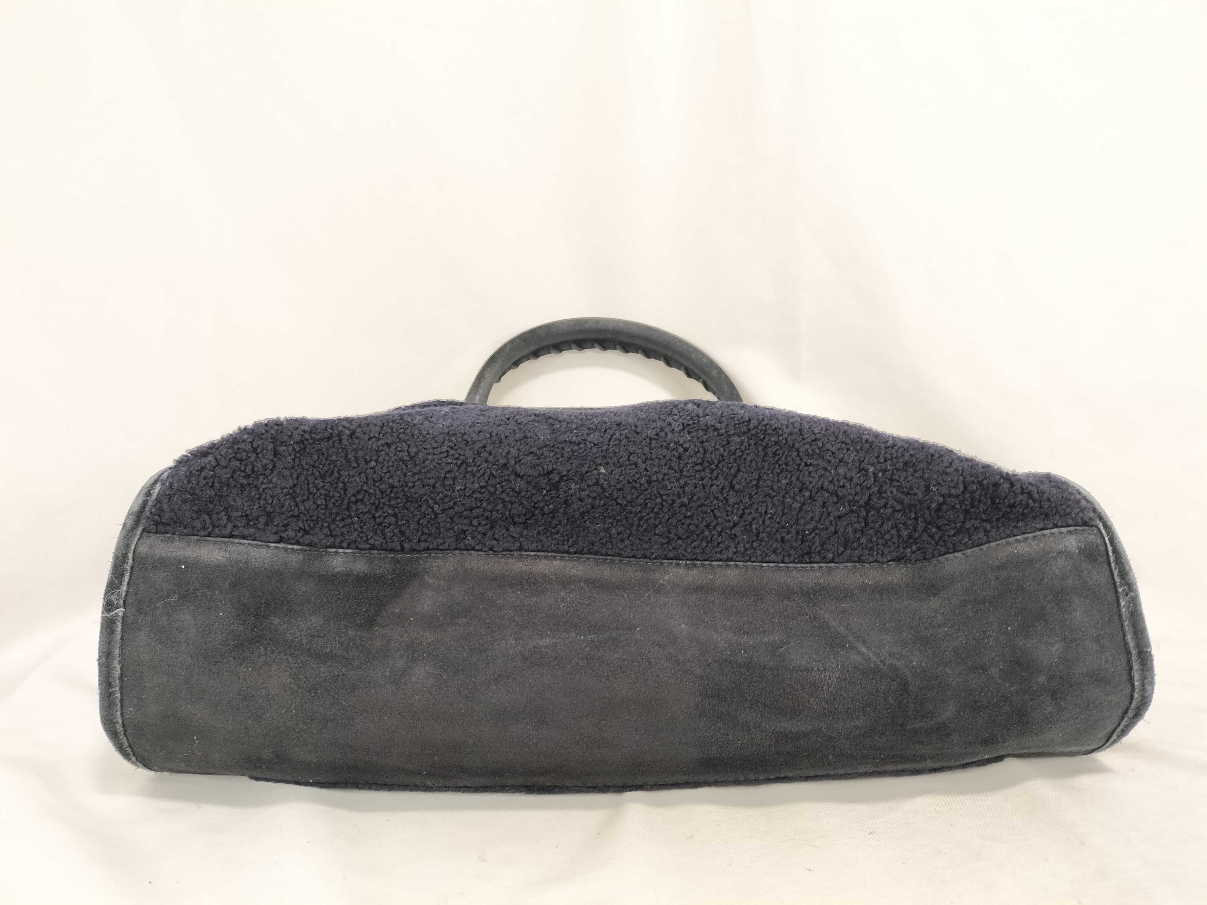 FR - The City Navy Blue fur 115748 handbag — view 8