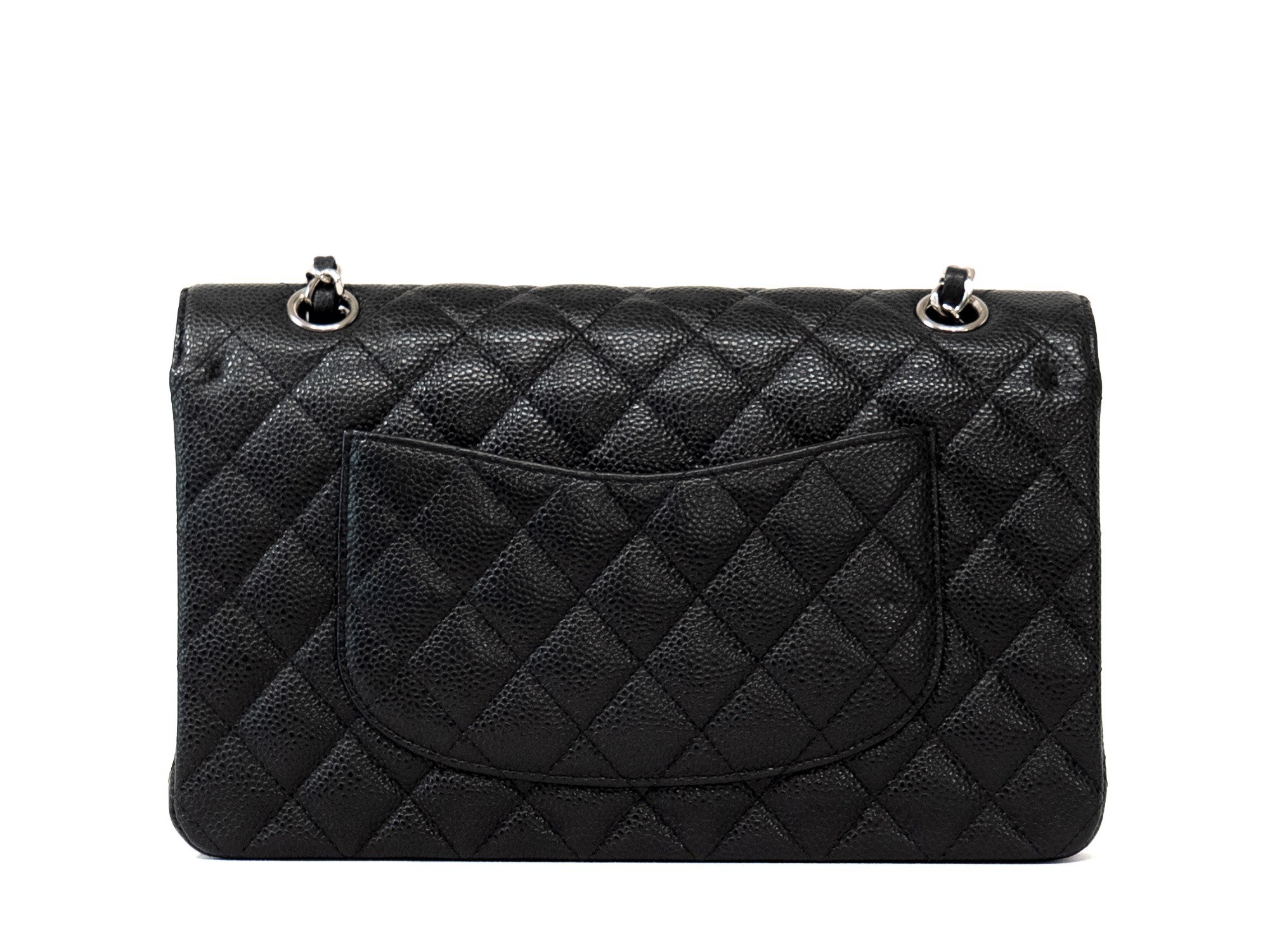 Matelassé Double Flap Caviar Skin Seal — view 2