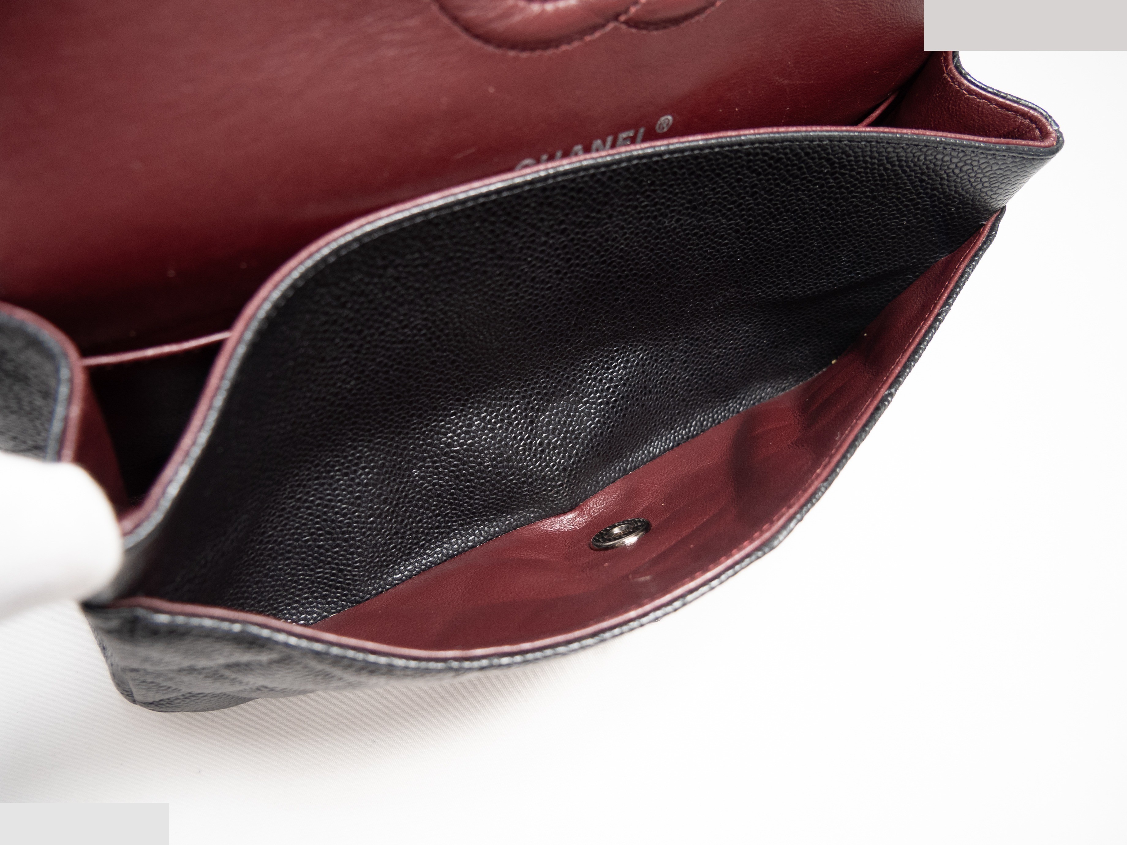 Matelassé Double Flap Caviar Skin Seal — view 12