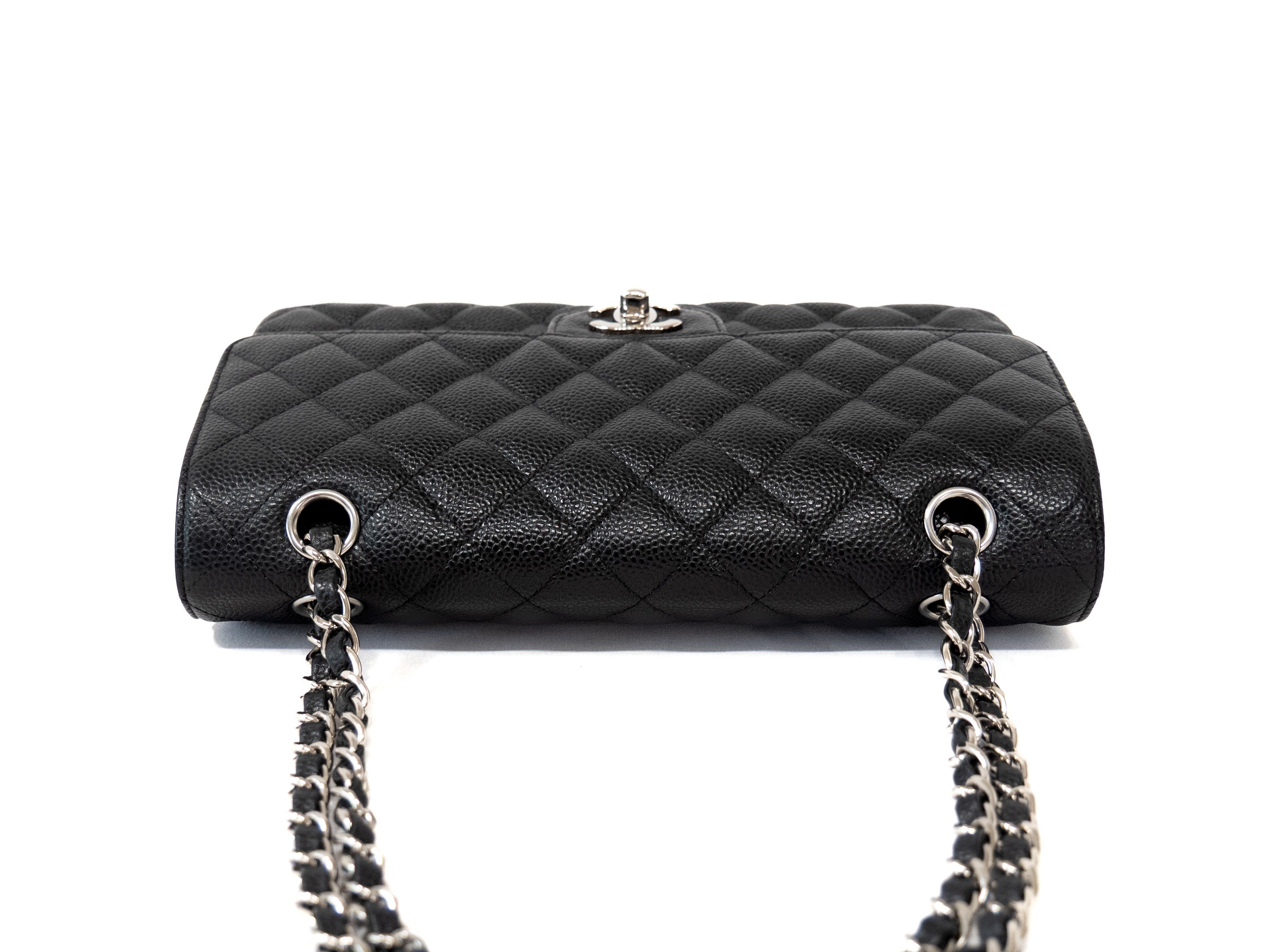 Matelassé Double Flap Caviar Skin Seal — view 3