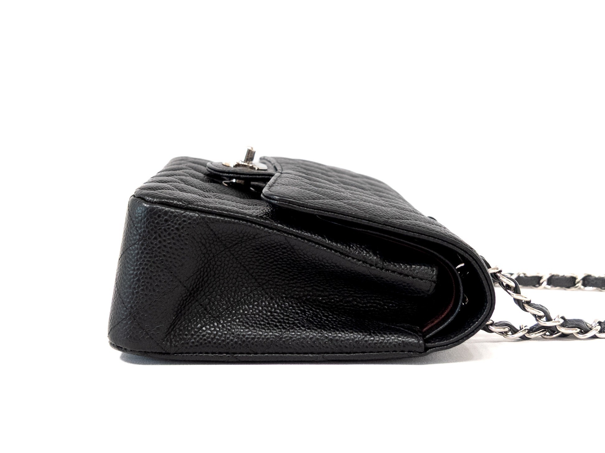 Matelassé Double Flap Caviar Skin Seal — view 6
