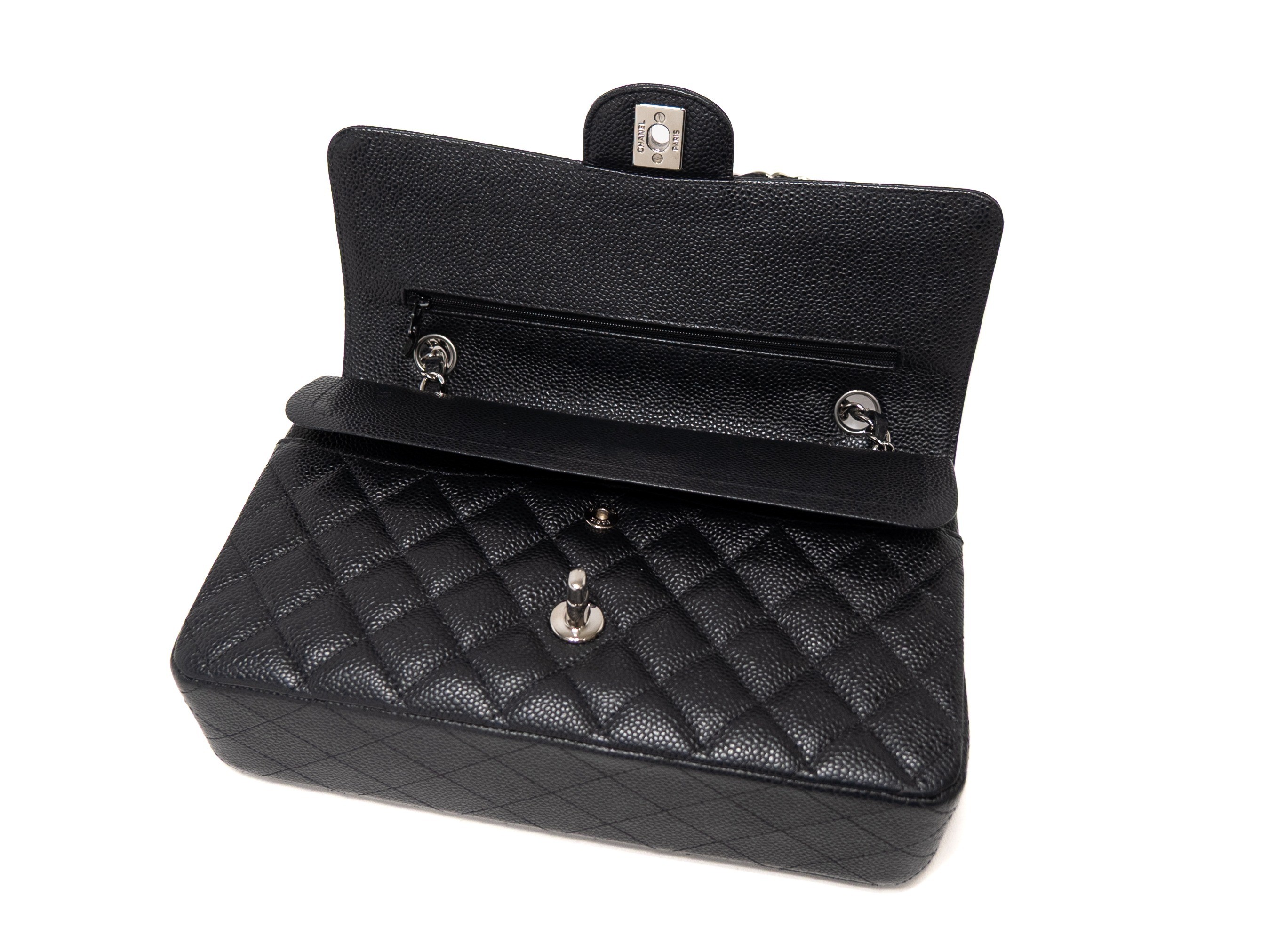 Matelassé Double Flap Caviar Skin Seal — view 8