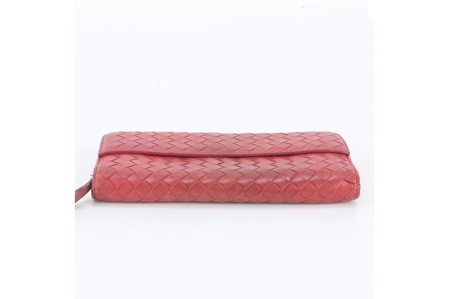 Intrecciato woven leather long wallet — view 5