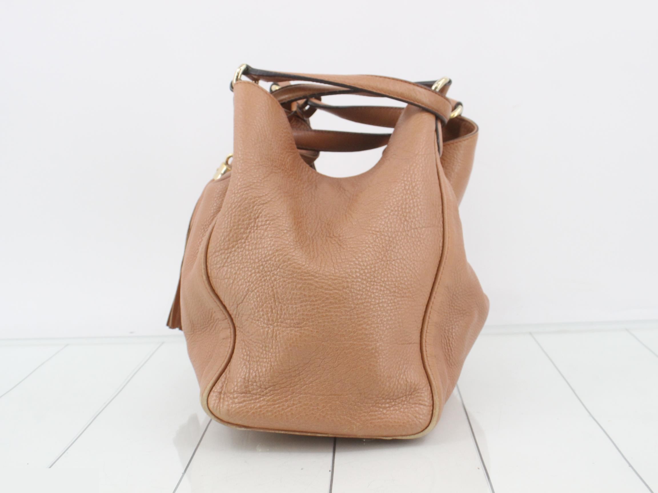 282309 Gucci Soho Tote Bag Pink Leather — view 3