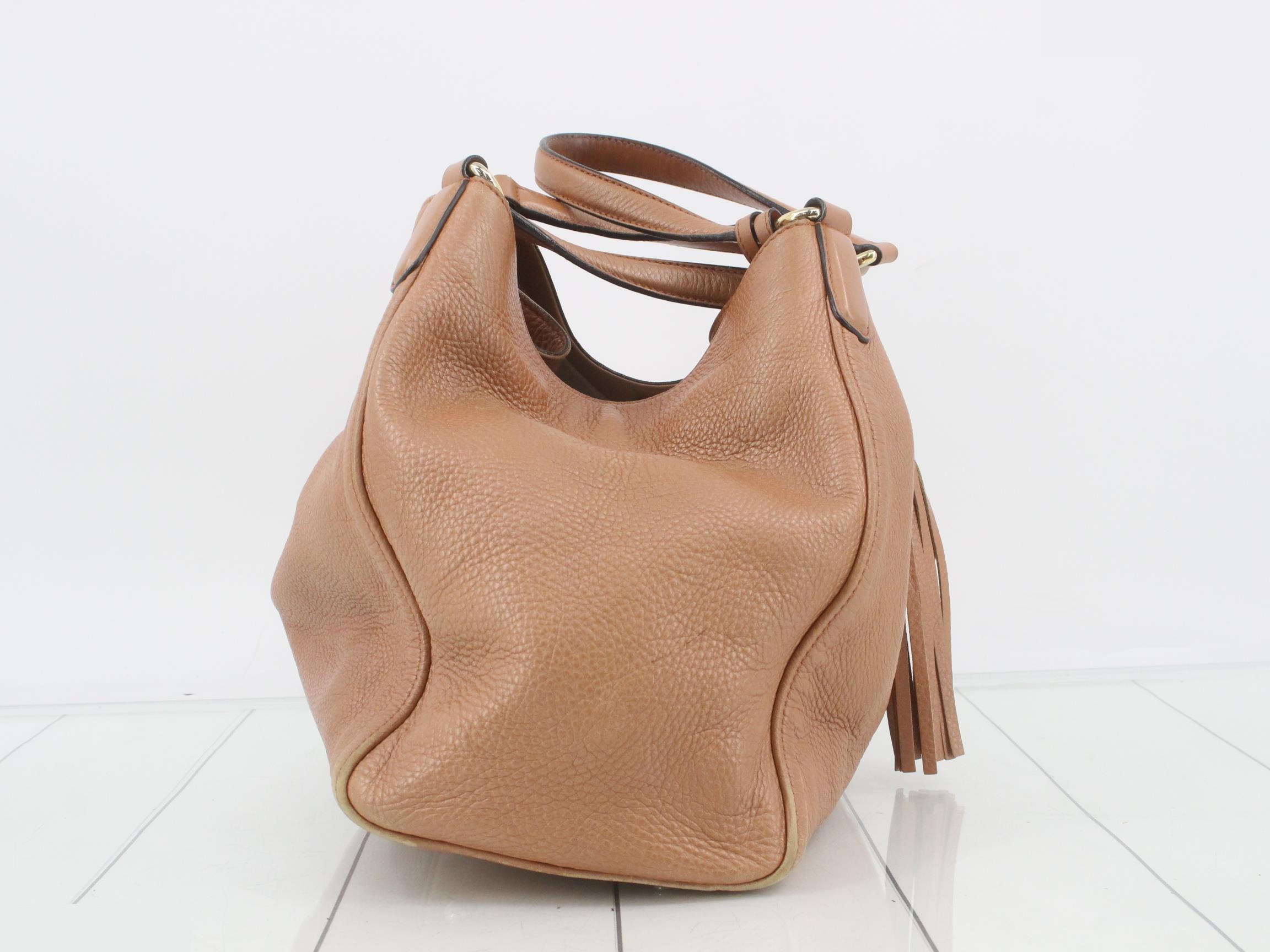 282309 Gucci Soho Tote Bag Pink Leather — view 4